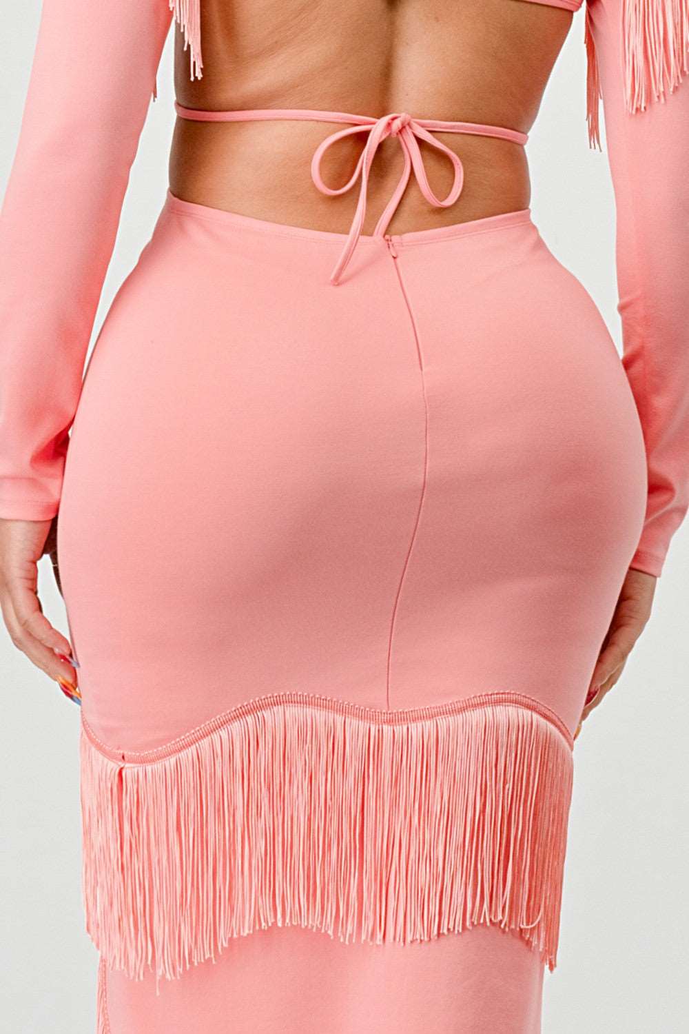 Blush Tassel Temptation Dress