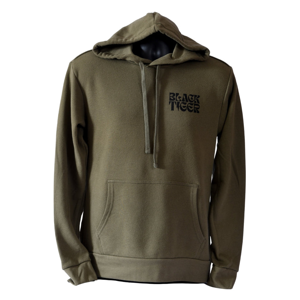 Black Tiger International Attack Tiger Logo Hoodie OG Green — main product shot