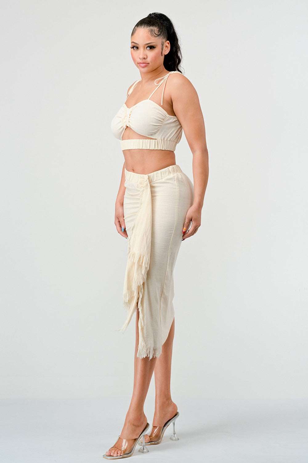 Cream Dream Ruched Set