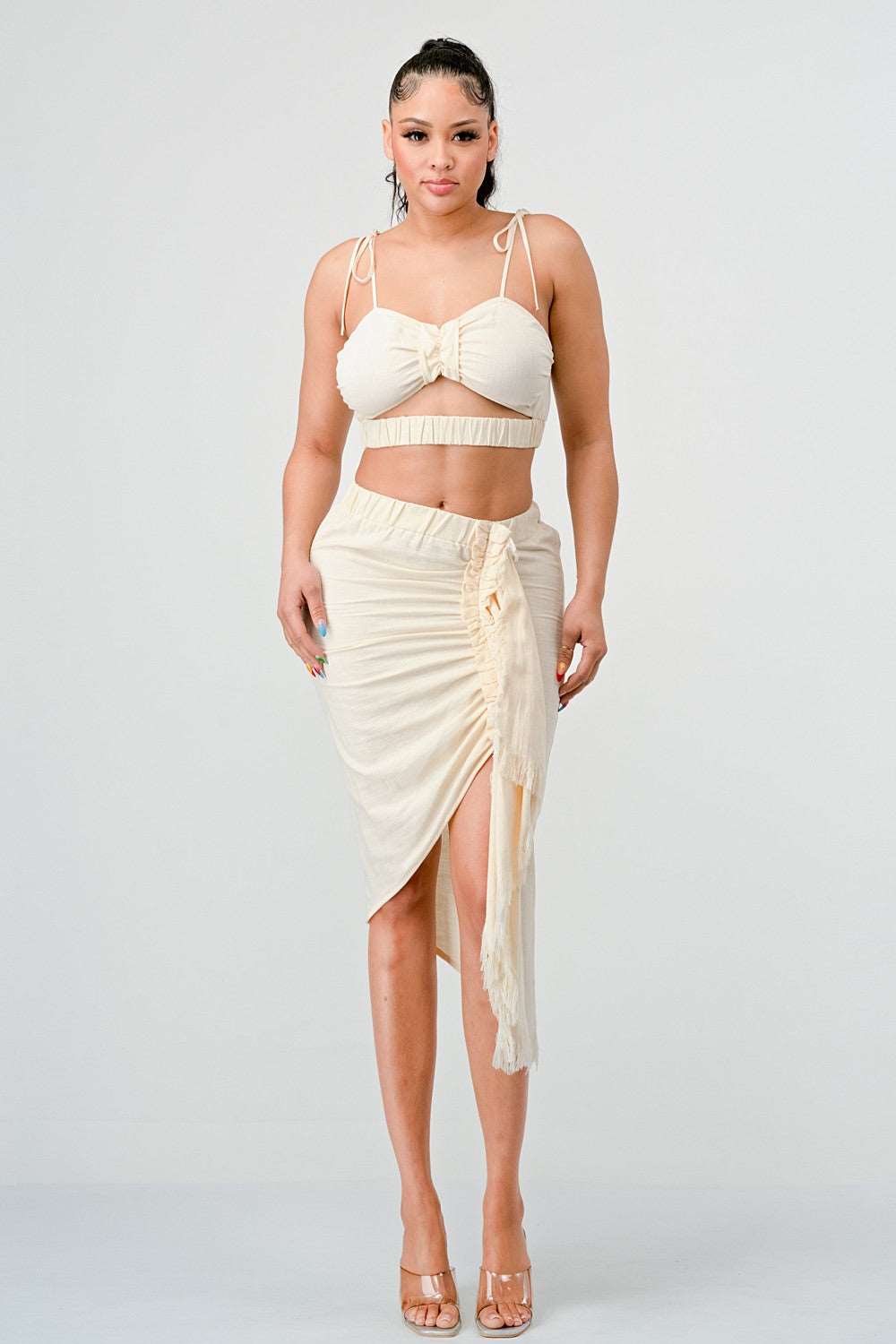 Cream Dream Ruched Set