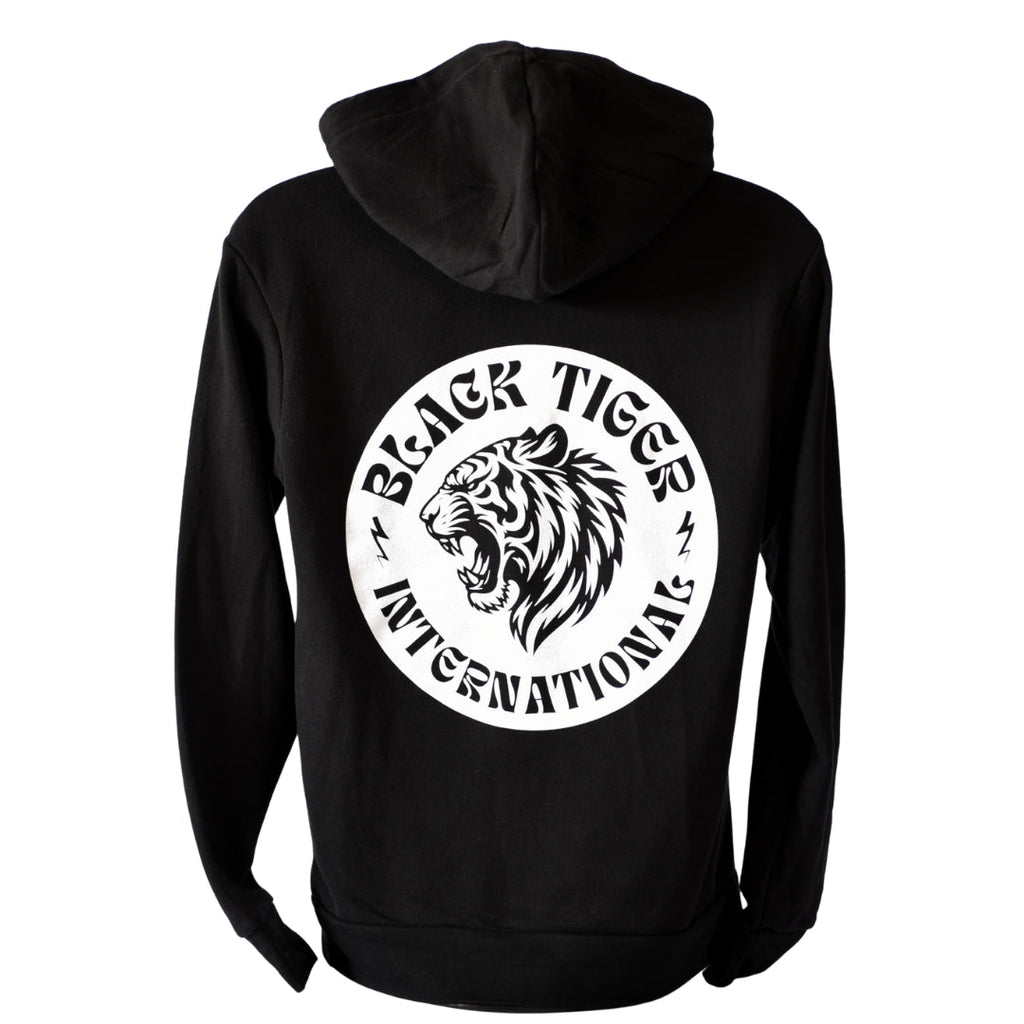 Black Tiger International Attack Tiger Logo Hoodie Black — alternate view