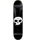 Zero Single Skull Skateboard Deck - 8.125" Black/White, Skateboard Decks