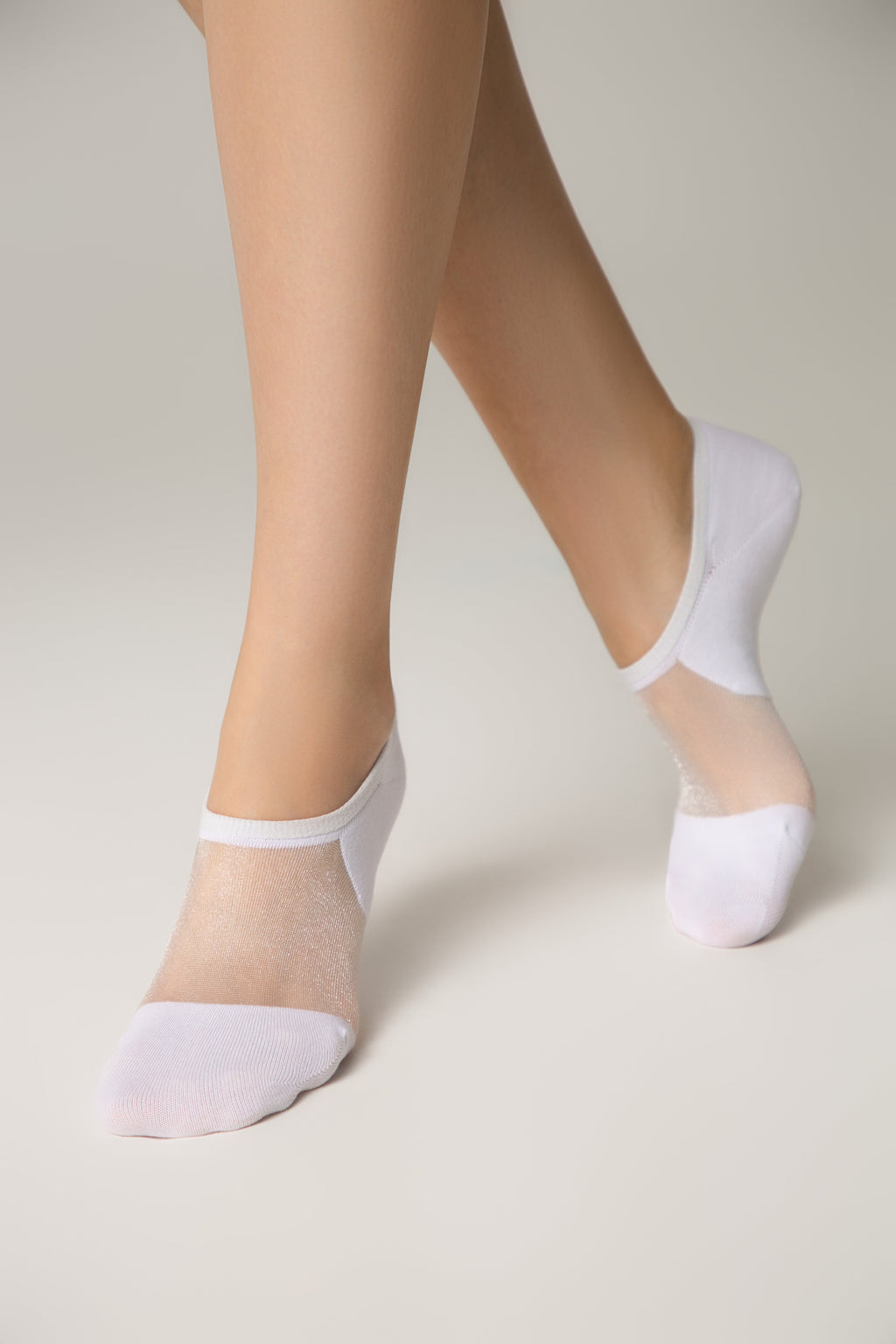 TheRanok.com Cotton Ankle Socks Conte Active - Inserts Of Transparent Mesh — product on model