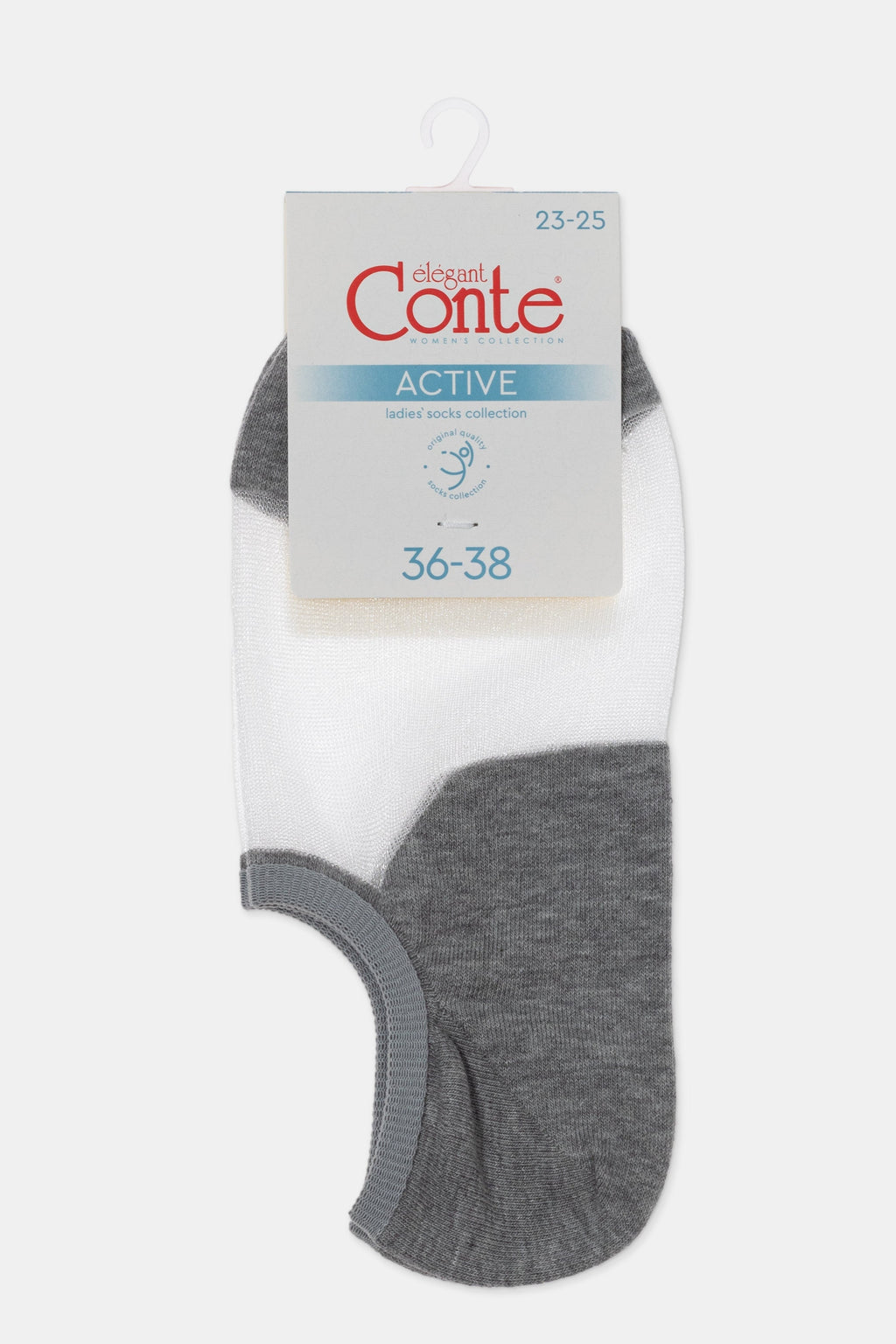 TheRanok.com Cotton Ankle Socks Conte Active - Inserts Of Transparent Mesh — fabric or material detail