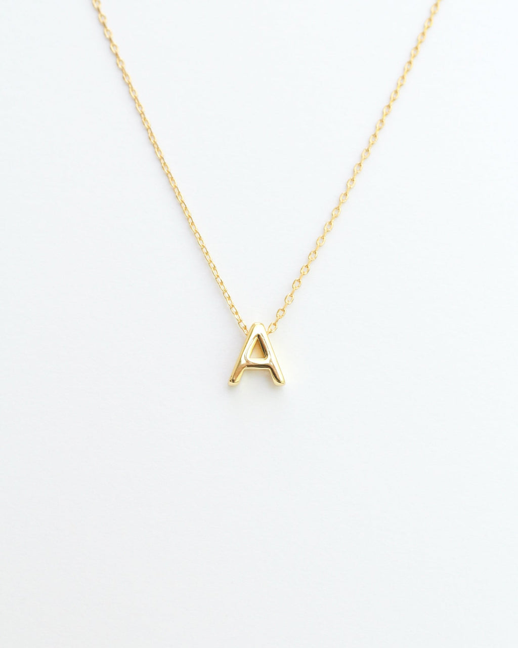 KADOU BOUTIQUE Gold Block Letter Initial Necklace — main product shot