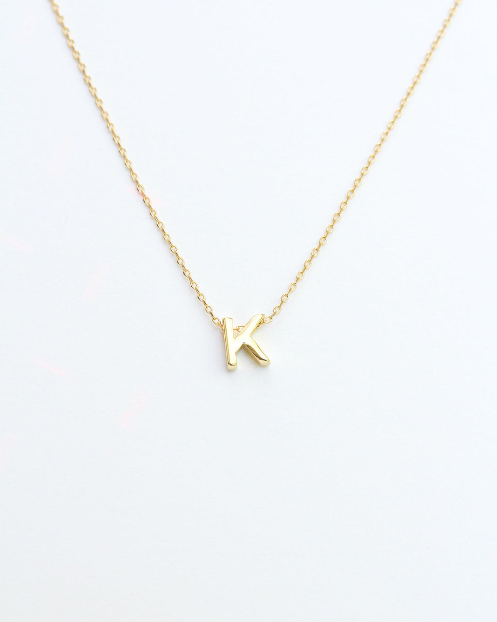 KADOU BOUTIQUE Gold Block Letter Initial Necklace — comparison shot