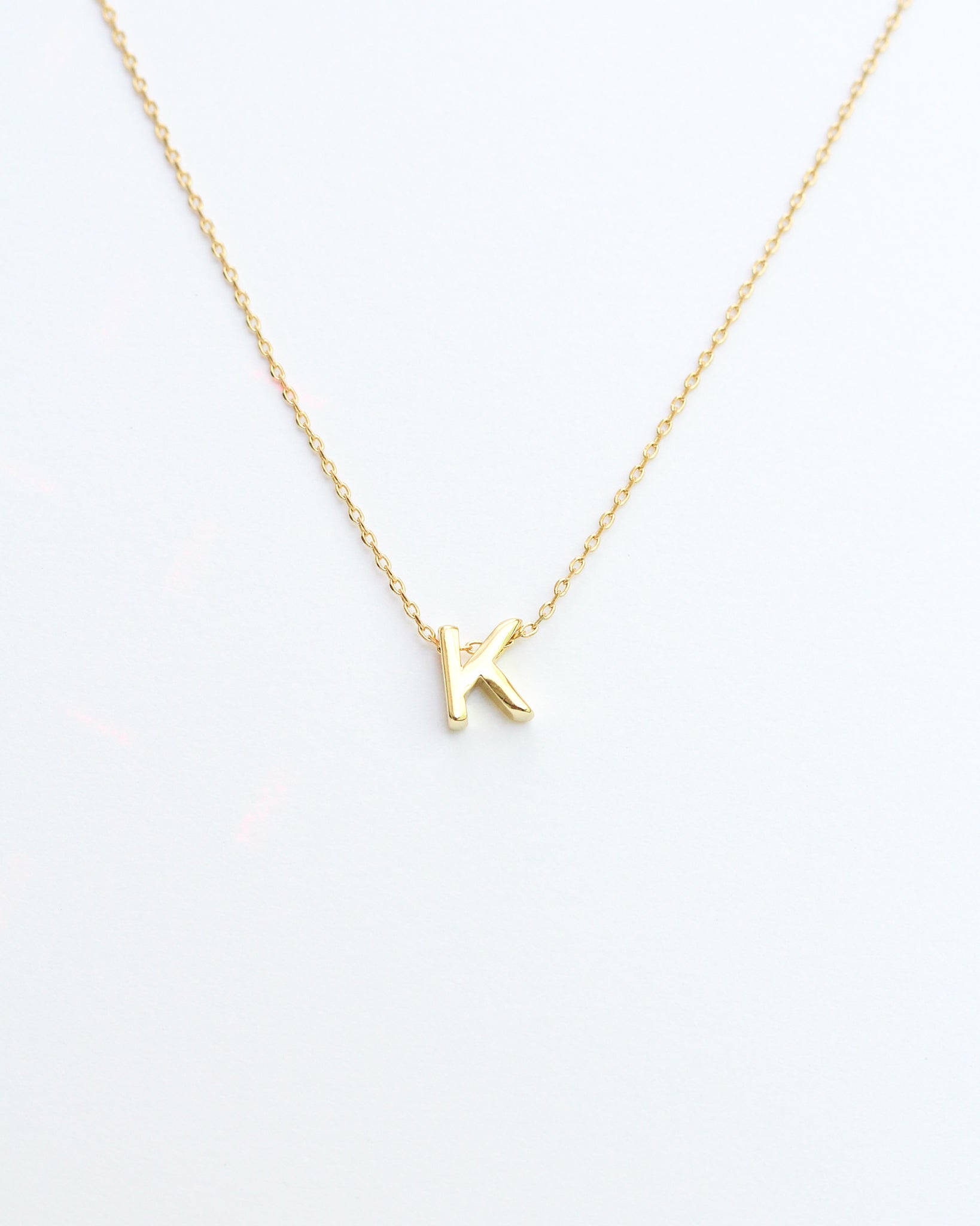 KADOU BOUTIQUE Gold Block Letter Initial Necklace — comparison shot