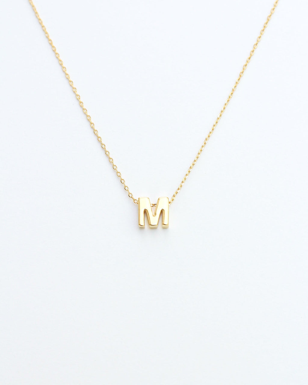 KADOU BOUTIQUE Gold Block Letter Initial Necklace — feature highlight