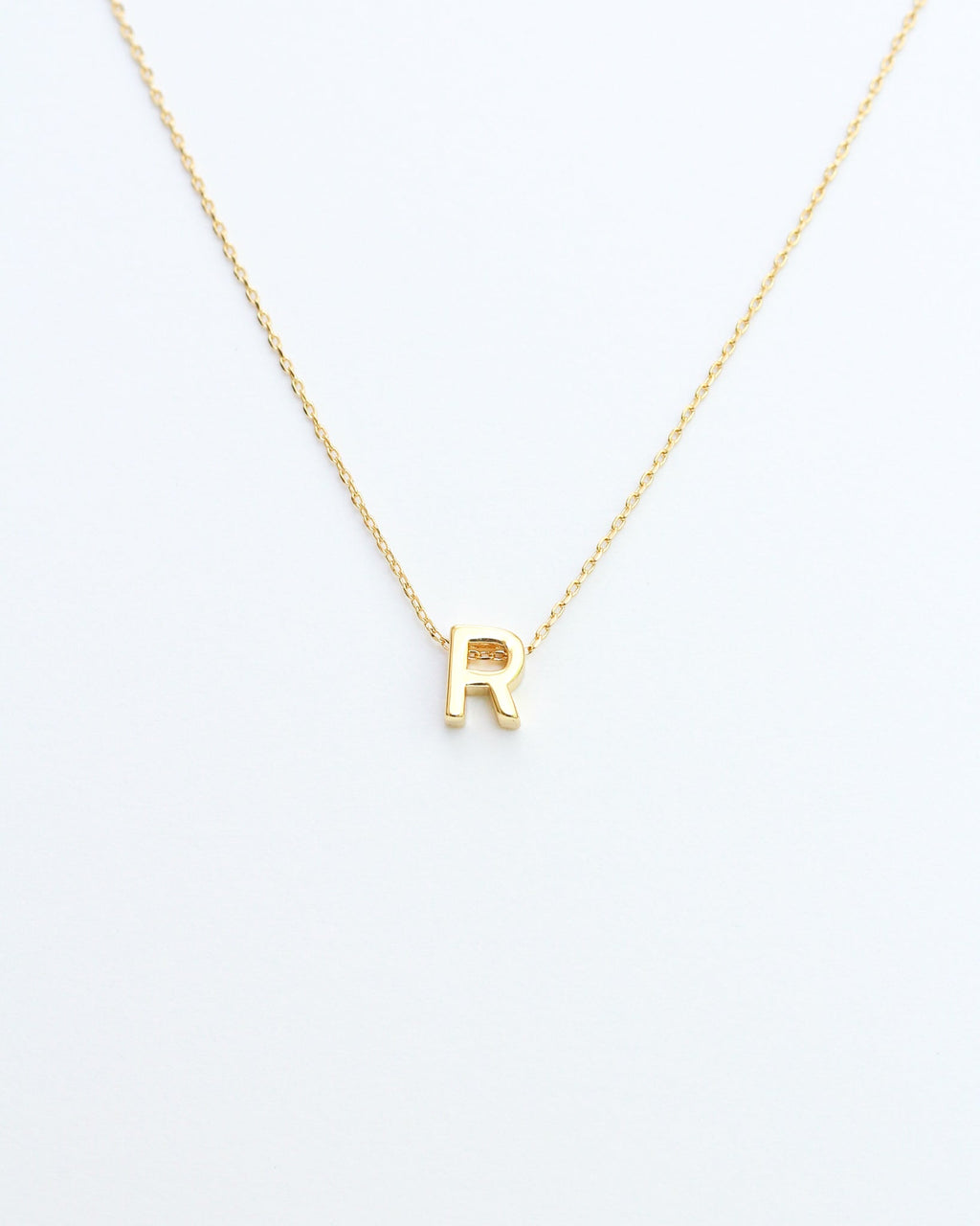 KADOU BOUTIQUE Gold Block Letter Initial Necklace — main product shot