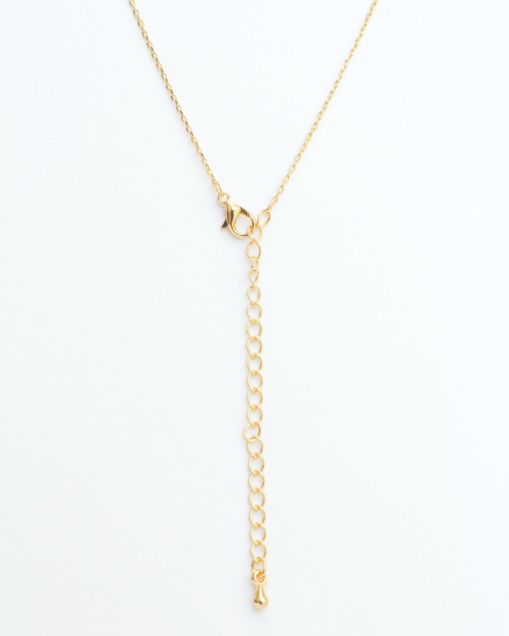 KADOU BOUTIQUE Gold Block Letter Initial Necklace — detail close-up