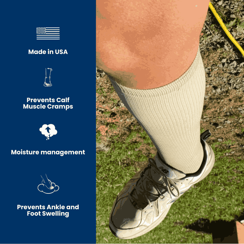 DSC Women's Over The Calf Compression Stocking Socks (1 Pair) — product on model