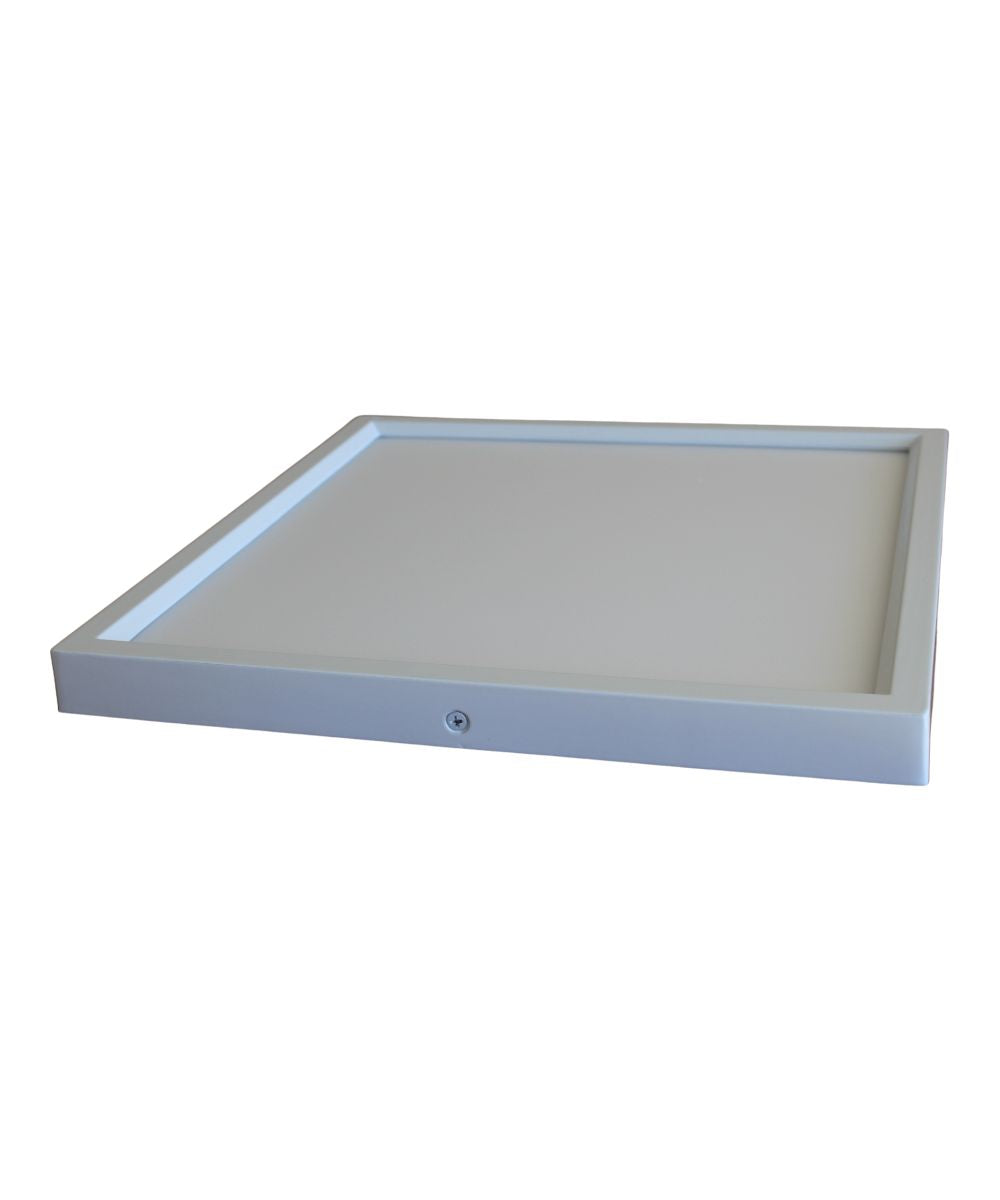 13"W 1-Light Square LED Flush Mount Light Fixture White Acrylic Finish – LampsUSA, view 6