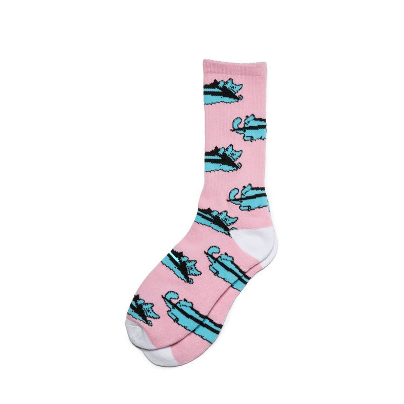 Lakai Leon Repeat Crew Sock - Pink by Skates USA