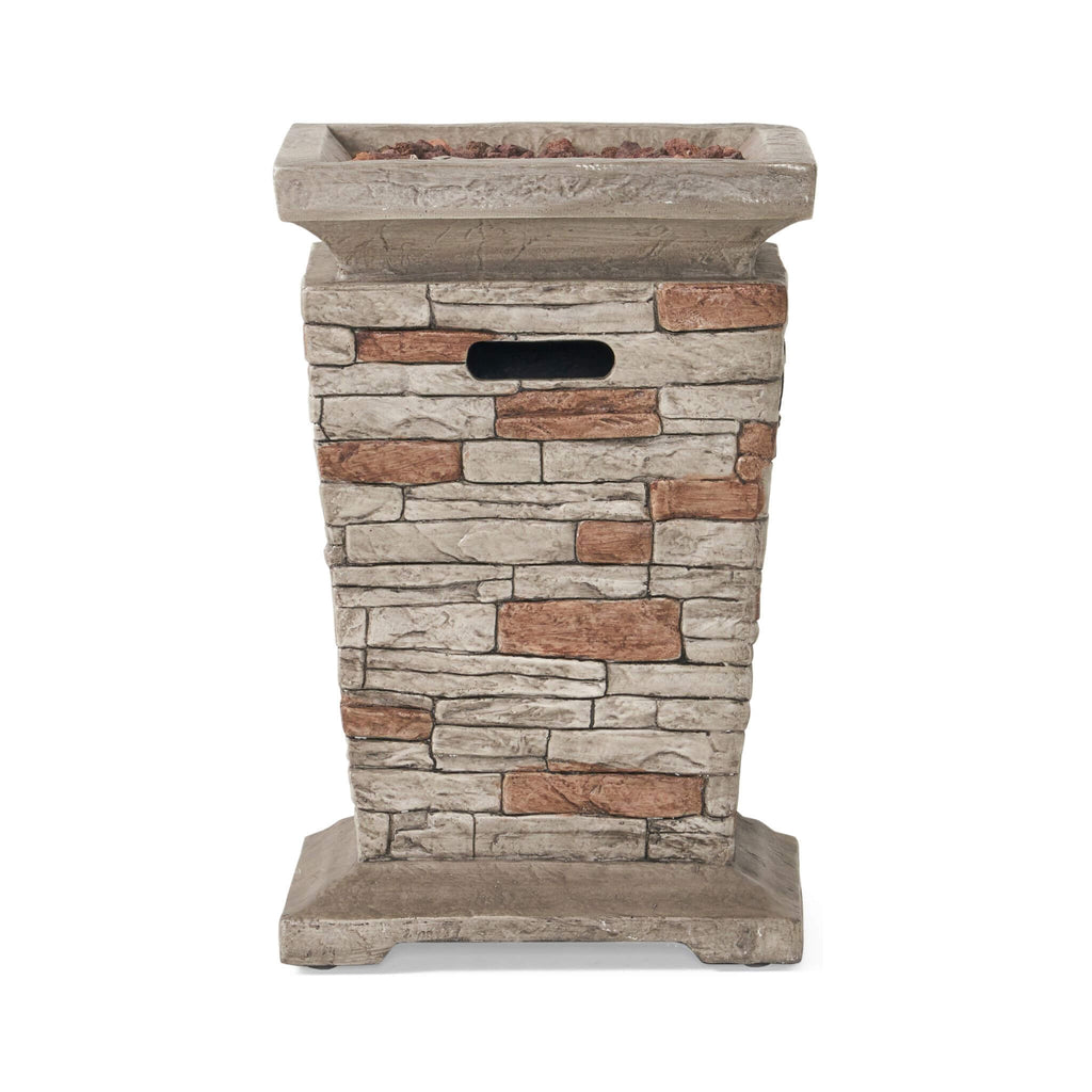 Alora 19-Inch Outdoor 40K BTU Natural Stone Fire Column (SAK36771) – SAKSBY WHOLESALE, view 9