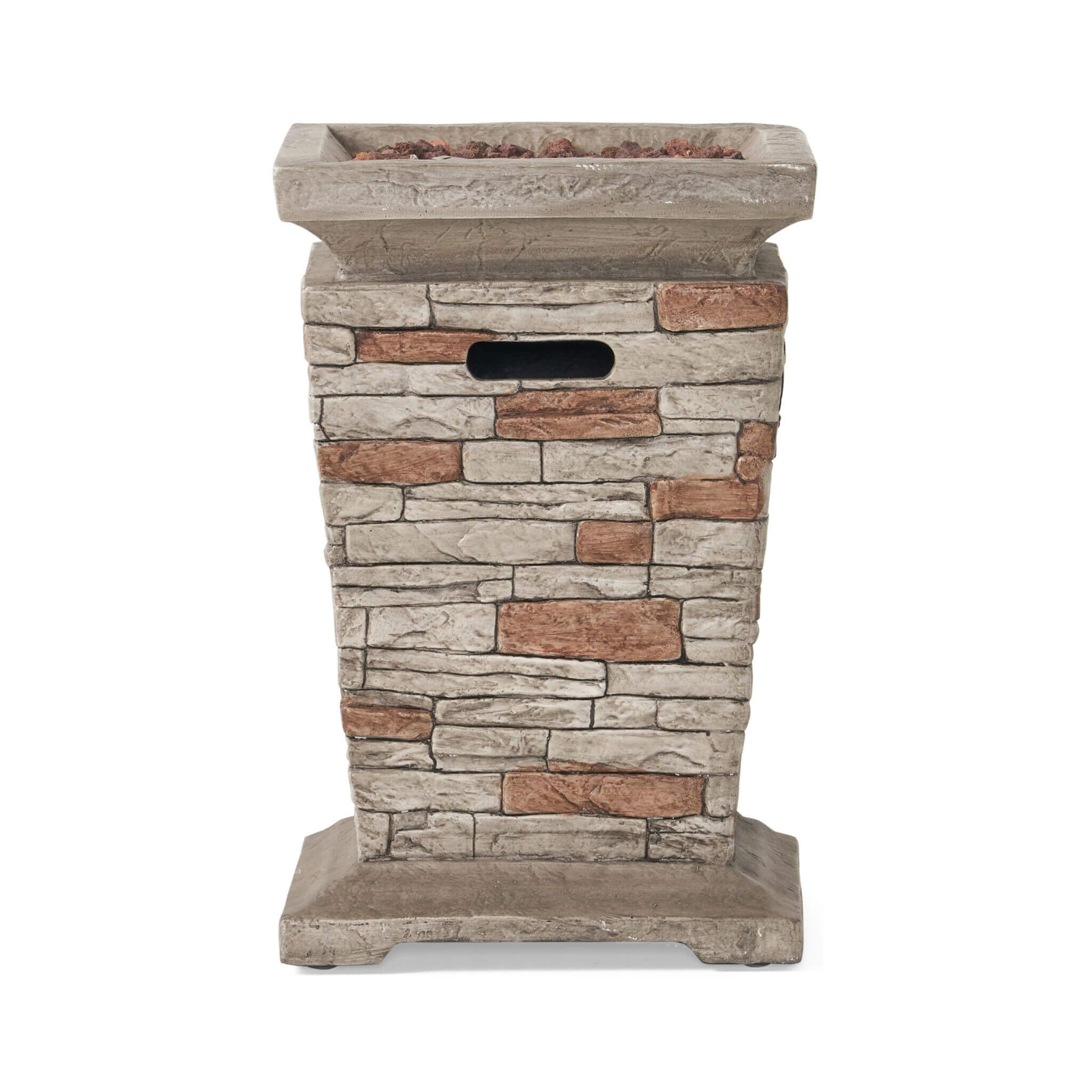 Alora 19-Inch Outdoor 40K BTU Natural Stone Fire Column (SAK36771) – SAKSBY WHOLESALE, view 9
