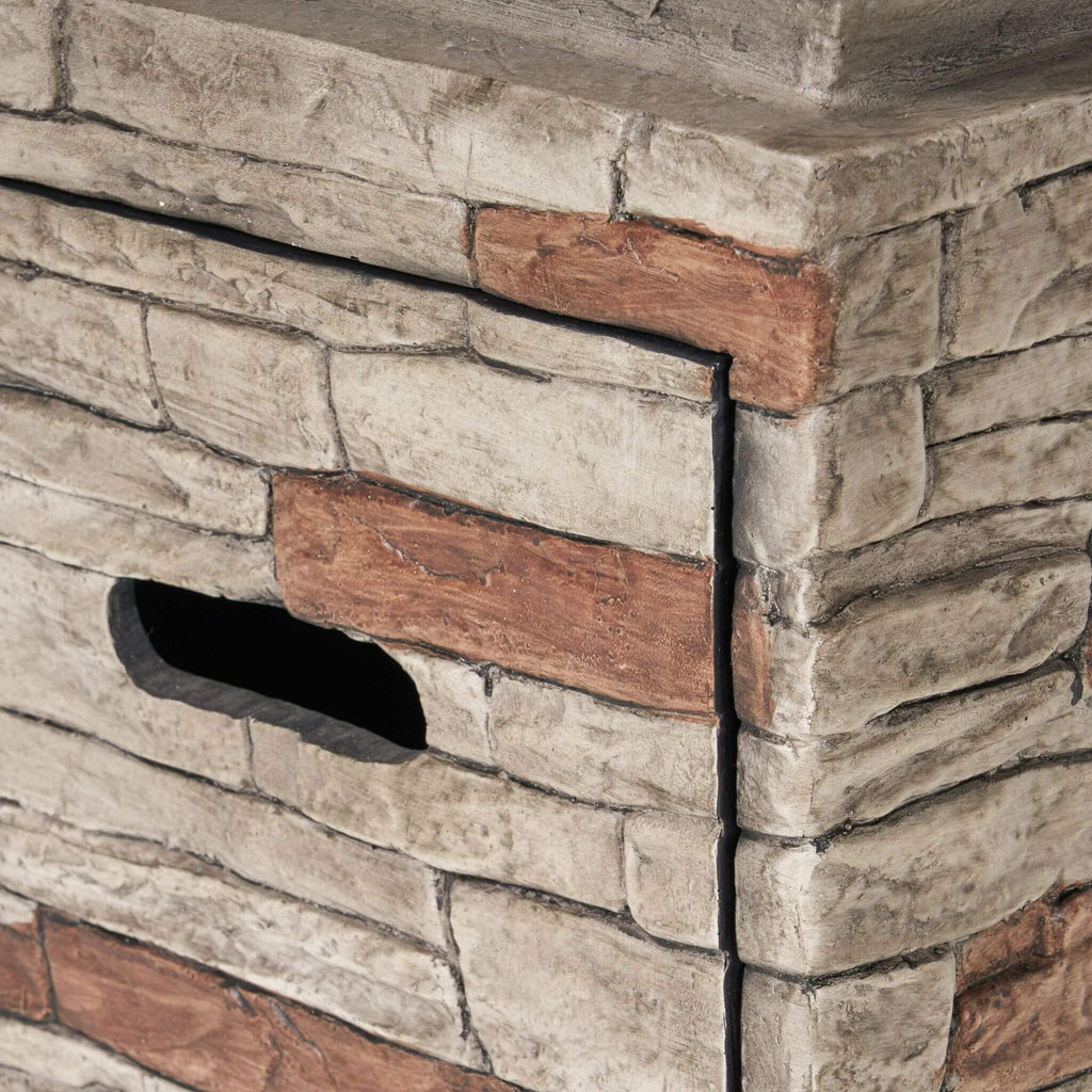 Alora 19-Inch Outdoor 40K BTU Natural Stone Fire Column (SAK36771) – SAKSBY WHOLESALE, view 13