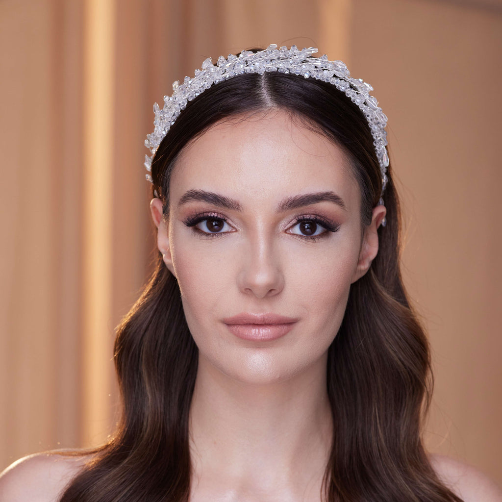 Elegant Crystal Beaded Hairband – Bridal Port, view 5