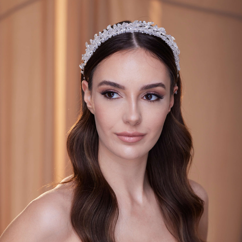 Elegant Crystal Beaded Hairband – Bridal Port, view 8