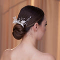 Elegant Crystal & Pearl Hair Comb – Bridal Port