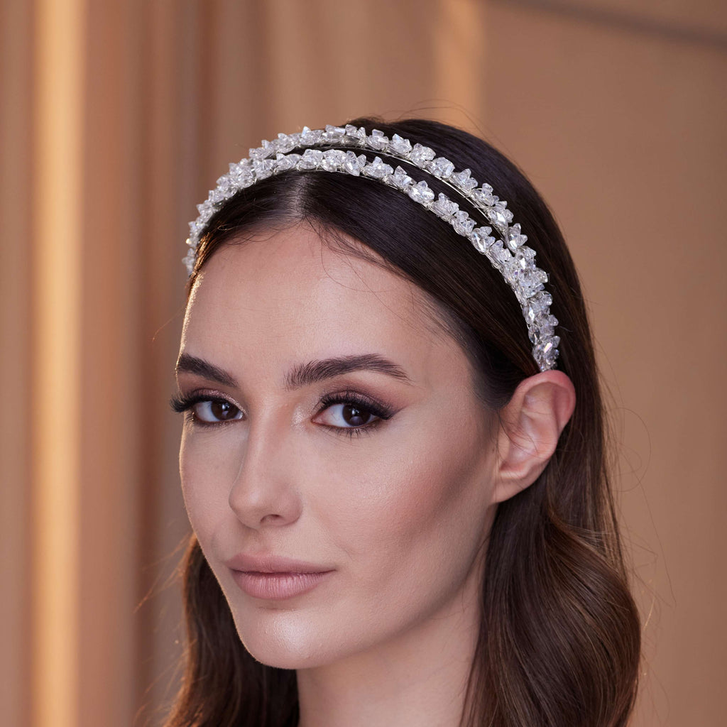 Crystal Beaded Hairband – Bridal Port, view 5