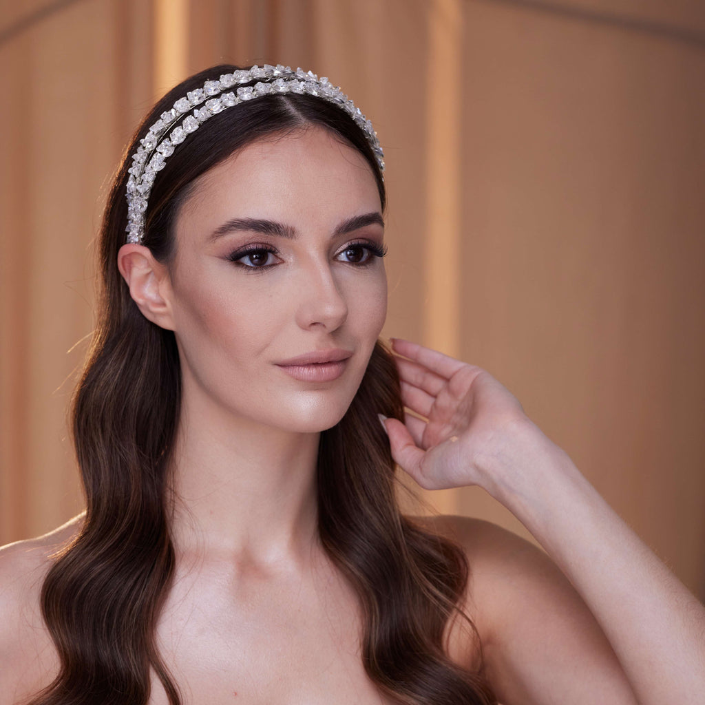 Crystal Beaded Hairband – Bridal Port