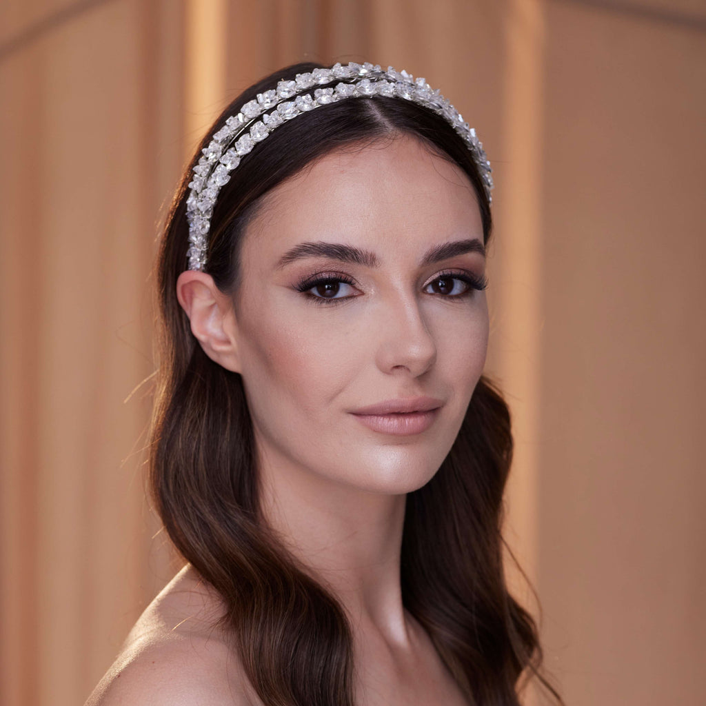Crystal Beaded Hairband – Bridal Port, view 3