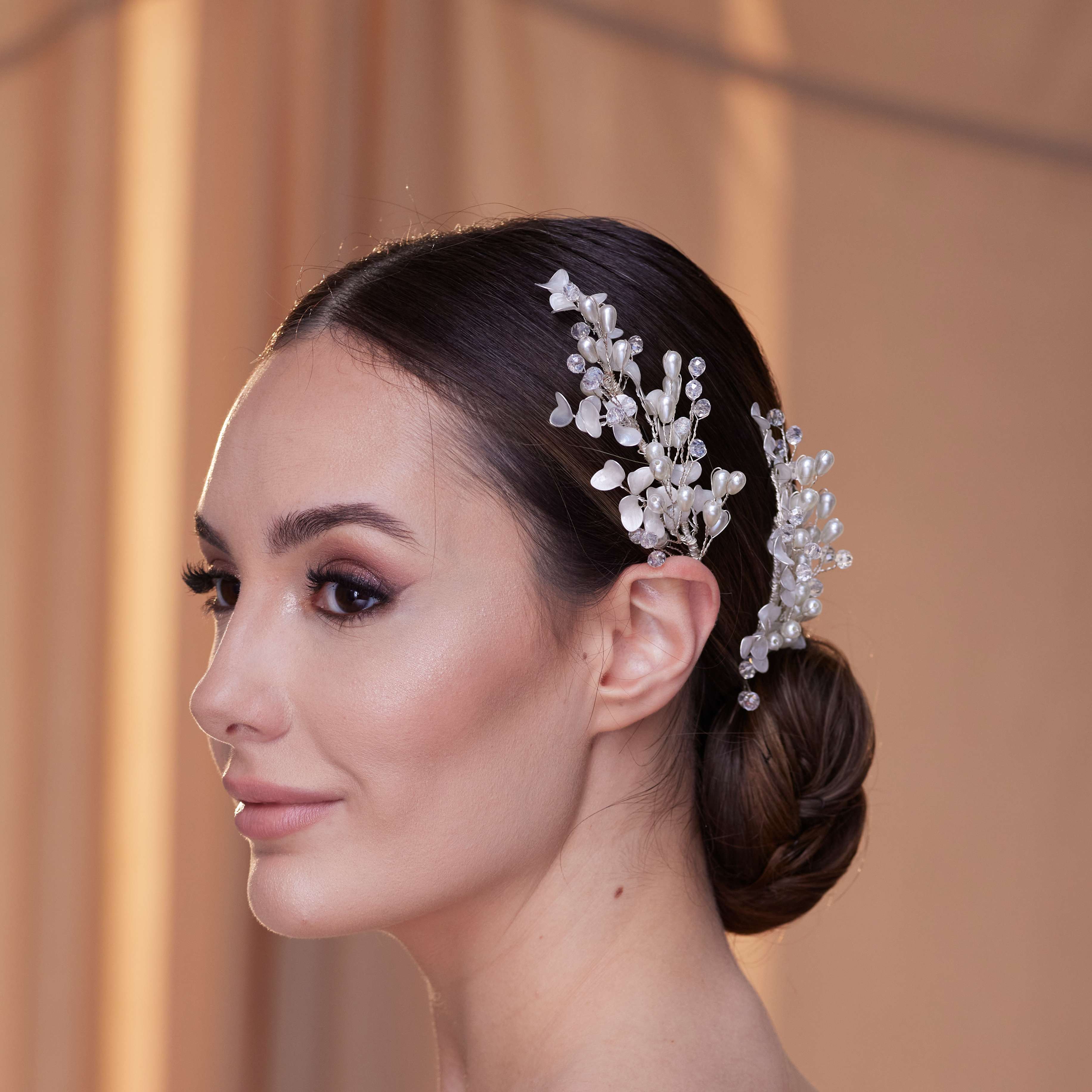 2-Piece Crystal Beaded Hair Vine Set – Bridal Port