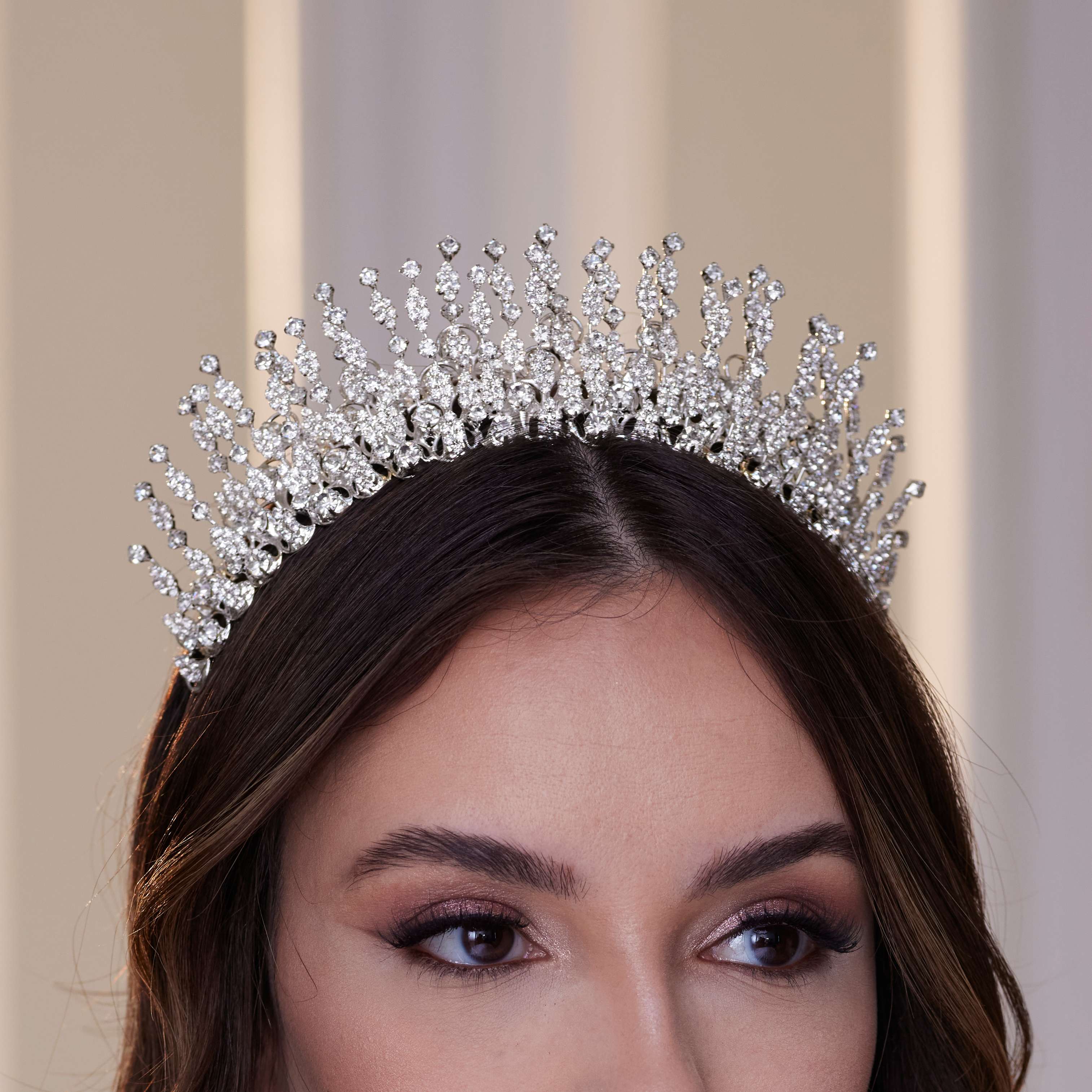 Luxury Crystal Stone Tiara – Bridal Port, view 8