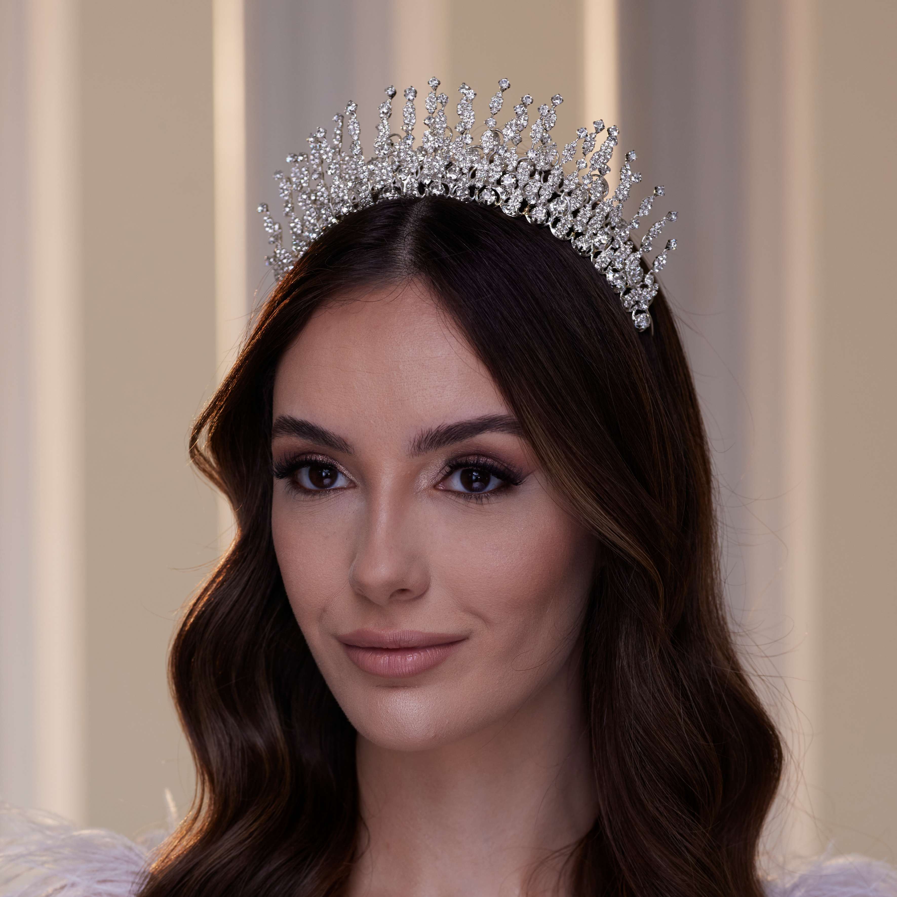 Luxury Crystal Stone Tiara – Bridal Port, view 9
