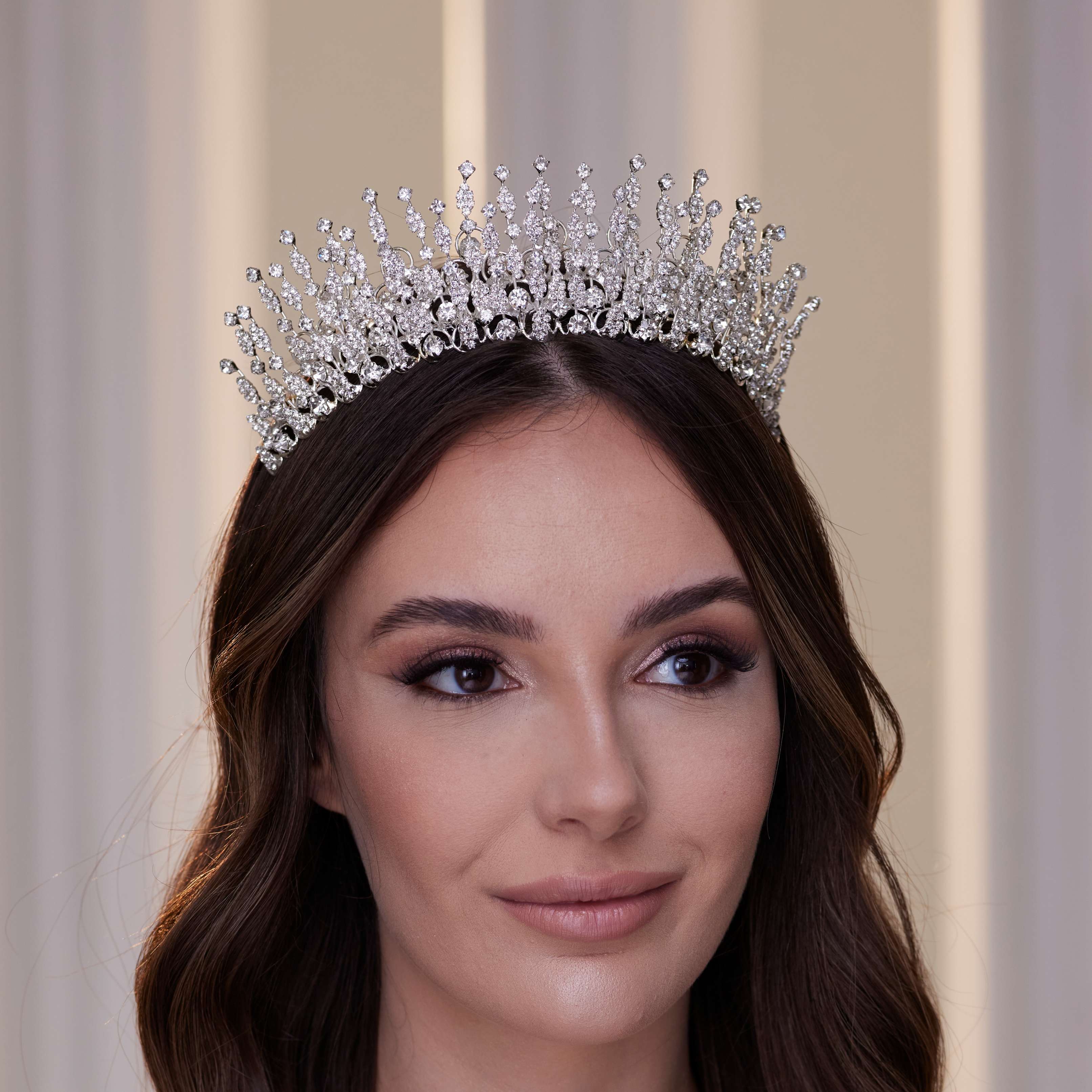 Luxury Crystal Stone Tiara – Bridal Port, view 5