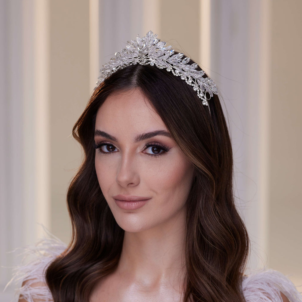 Crystal Stone Tiara – Bridal Port, view 3