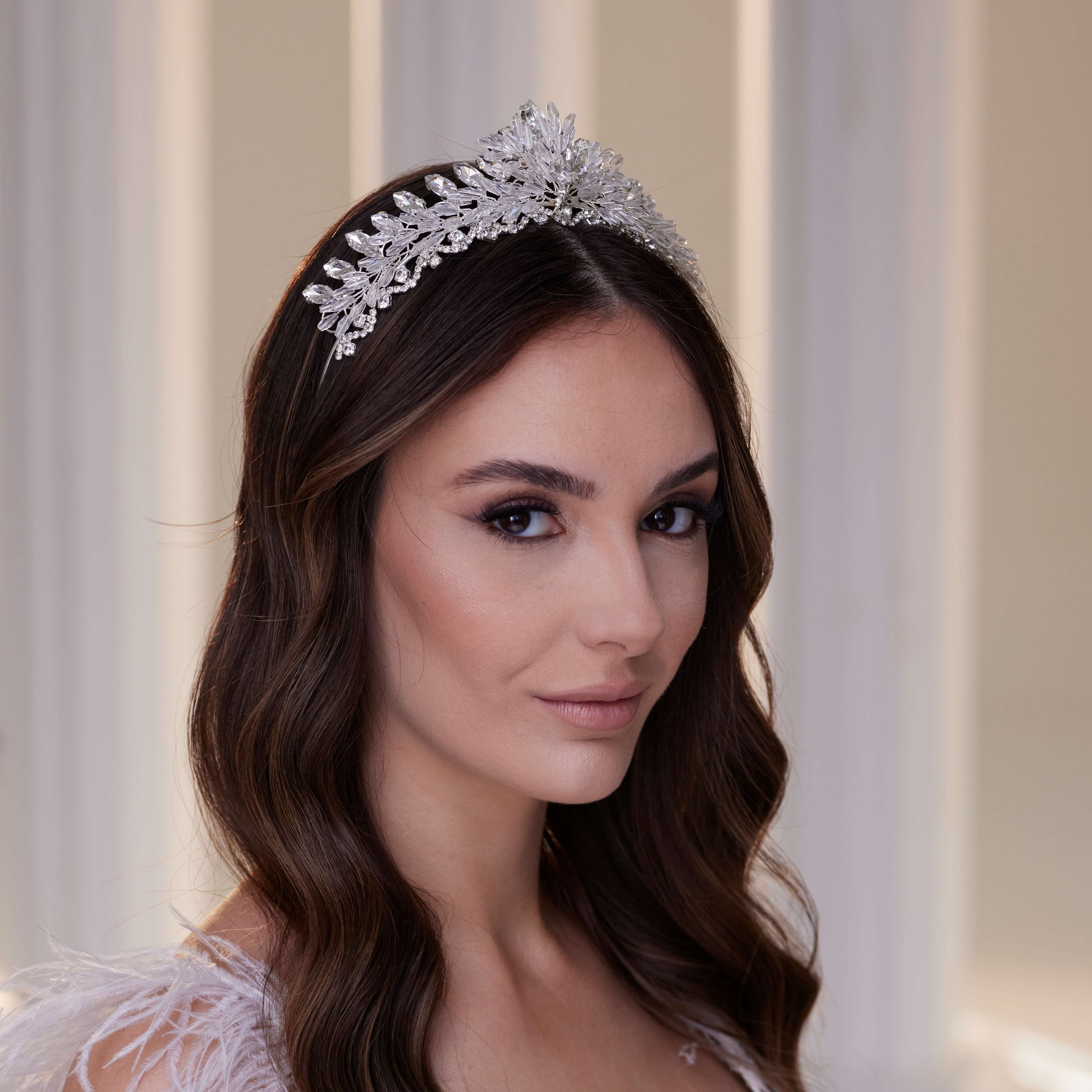 Crystal Stone Tiara – Bridal Port, view 4