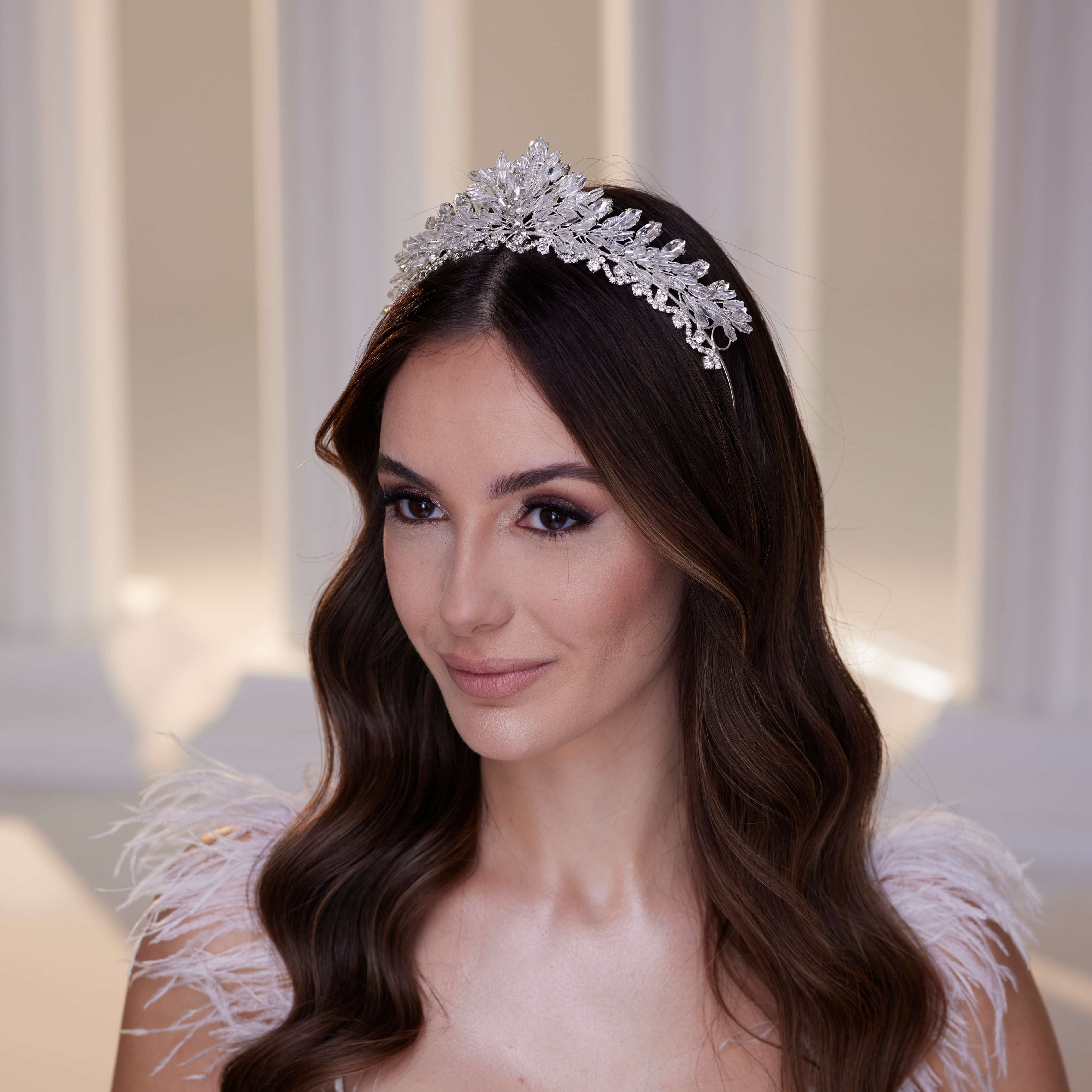 Crystal Stone Tiara – Bridal Port, view 5