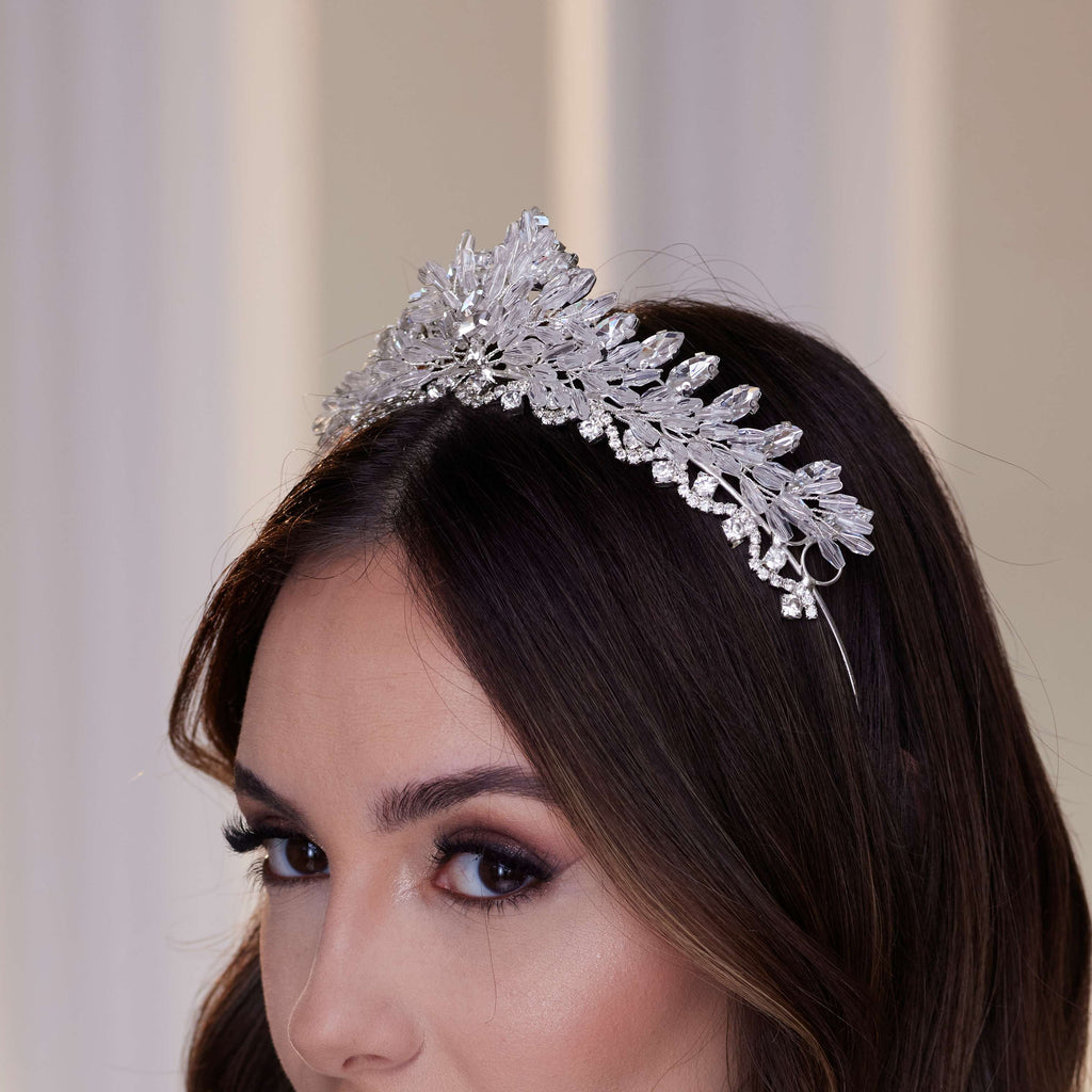 Crystal Stone Tiara – Bridal Port, view 6
