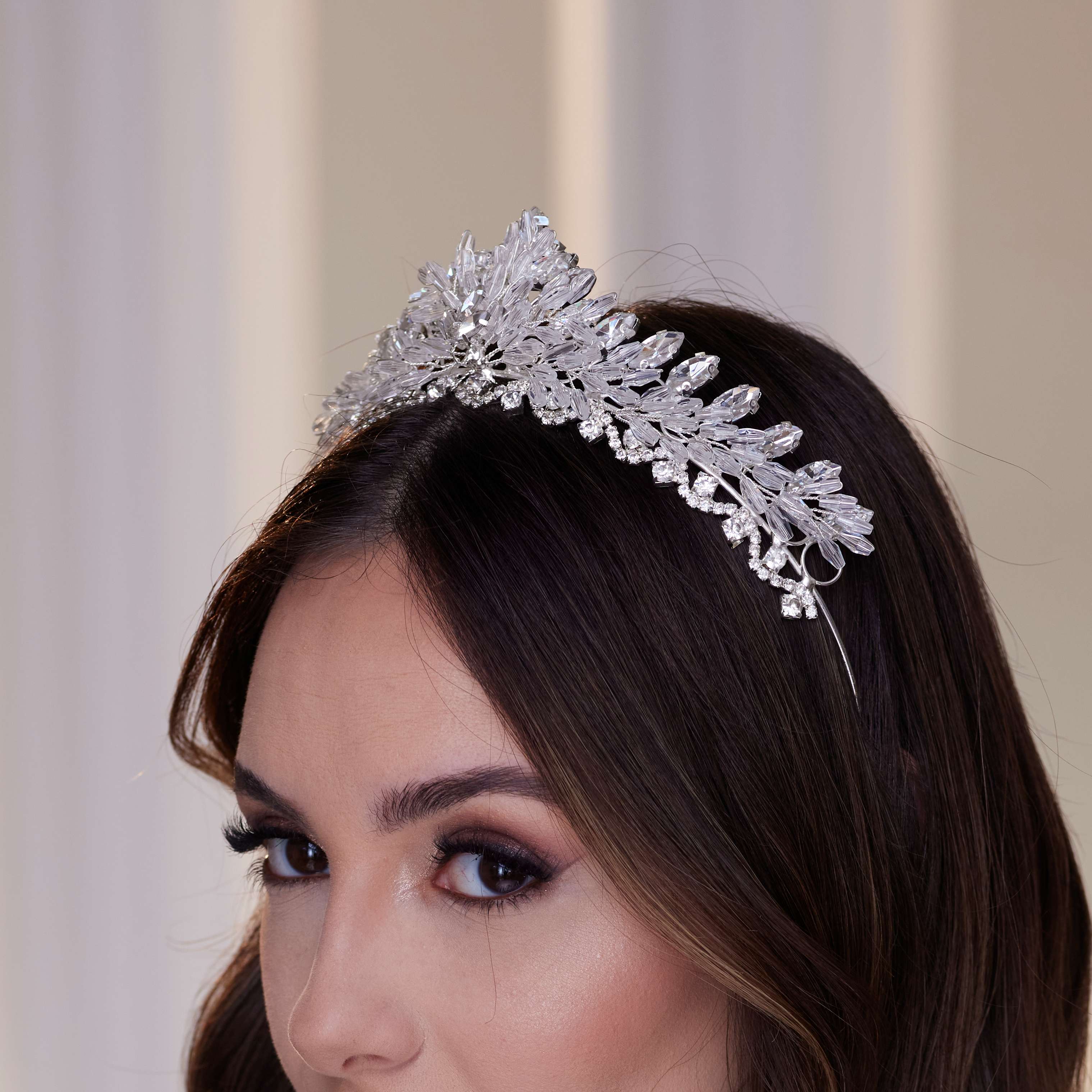 Crystal Stone Tiara – Bridal Port, view 6