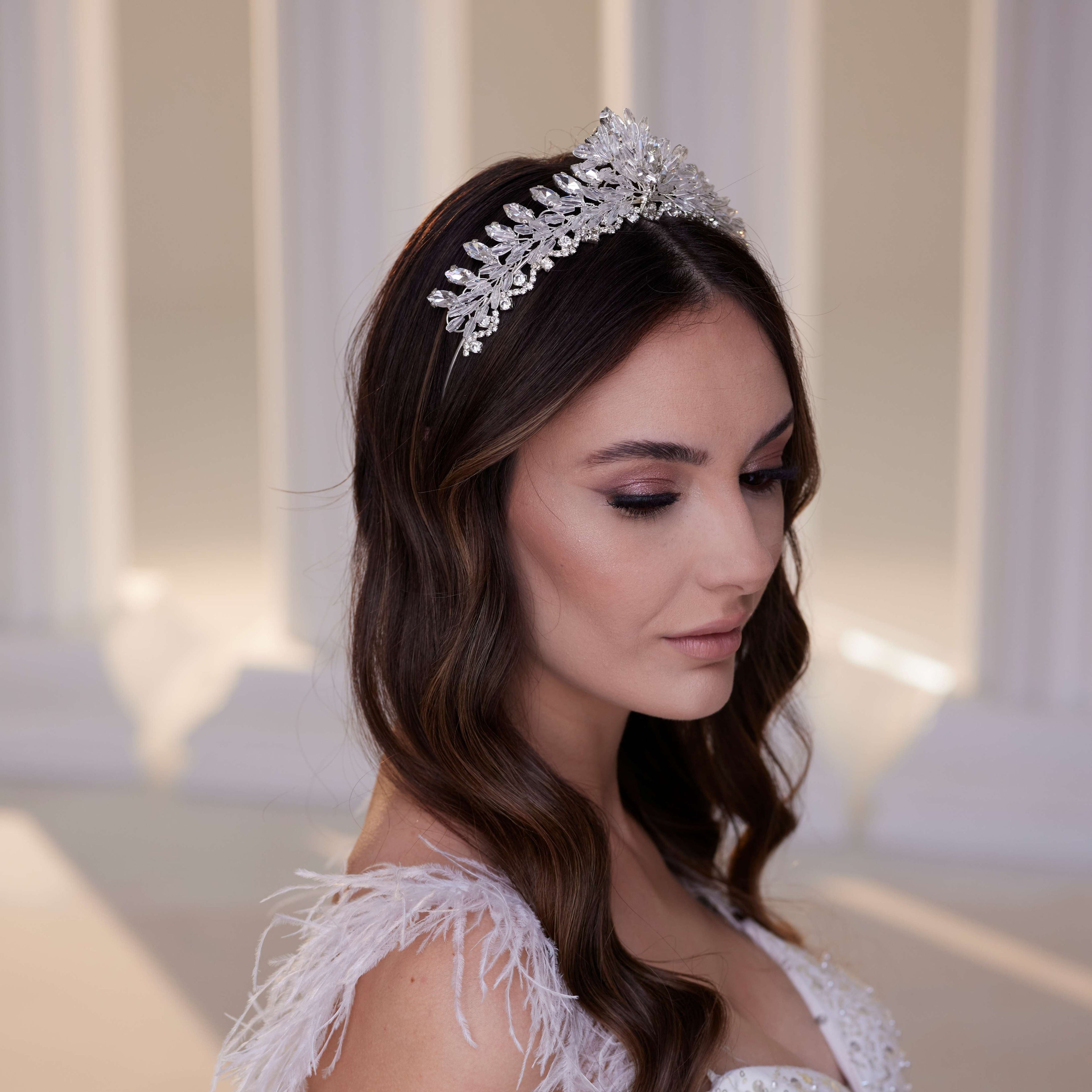 Crystal Stone Tiara – Bridal Port, view 8