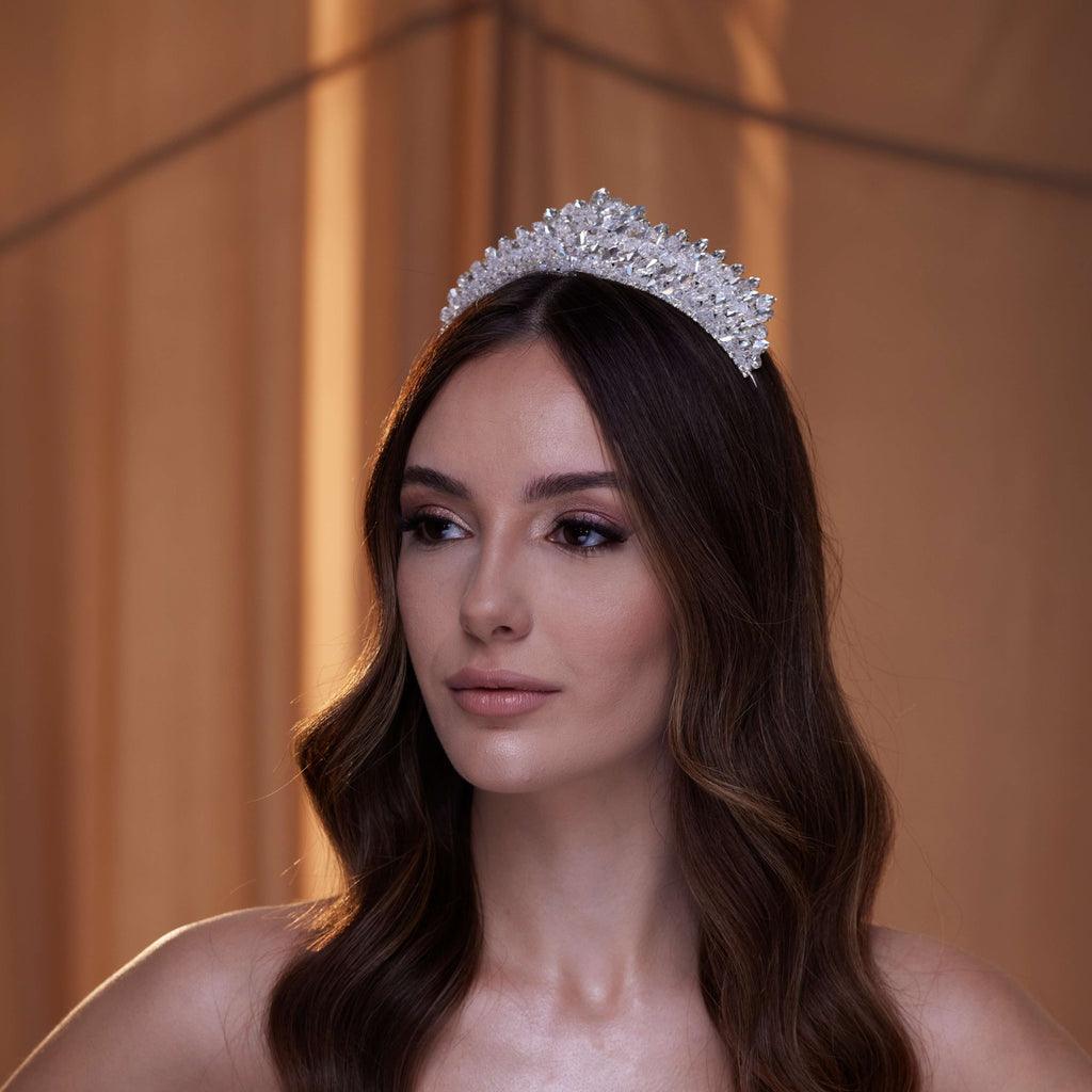 Crystal Rhinestone Wedding Tiara – Bridal Port, view 2