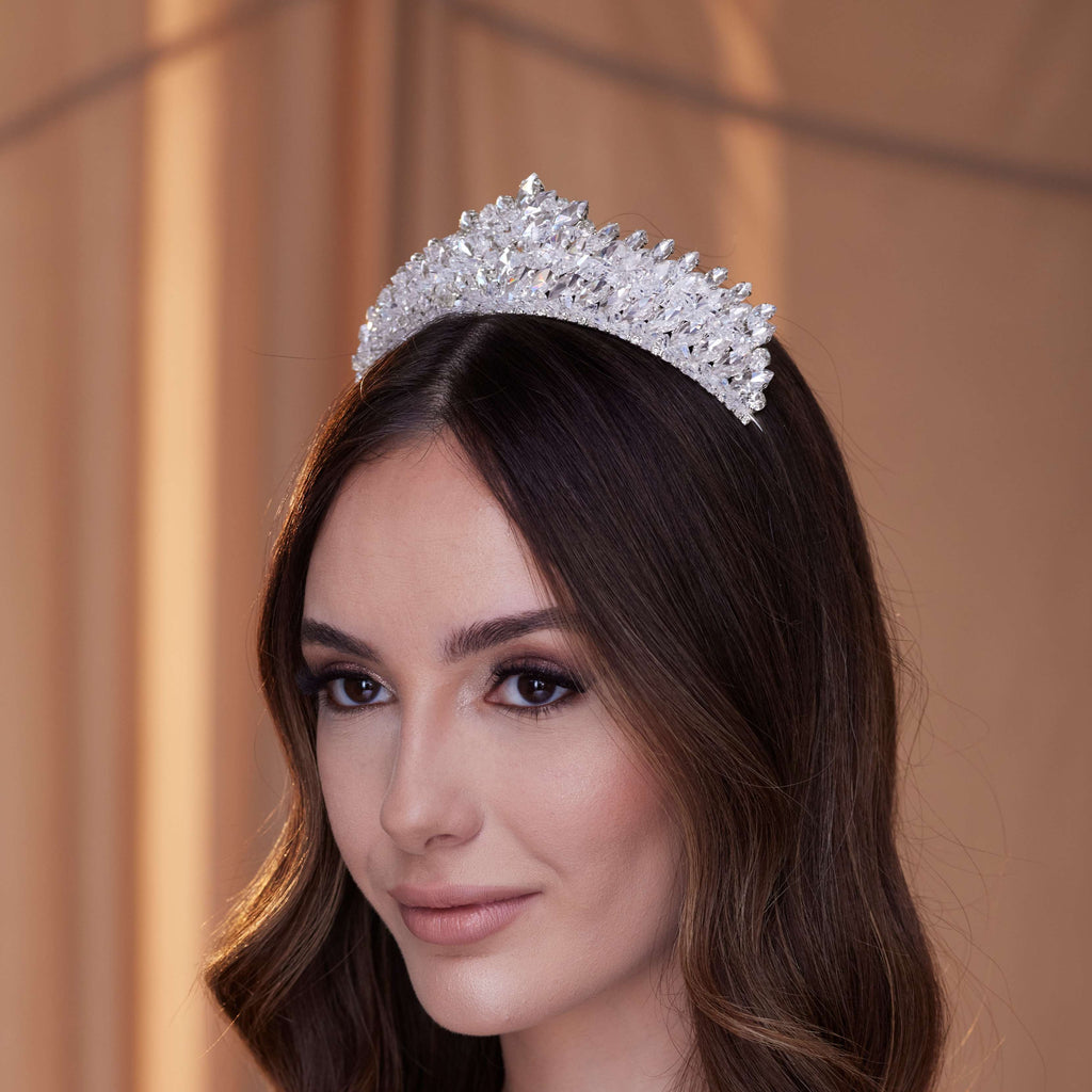 Crystal Rhinestone Wedding Tiara – Bridal Port, view 7