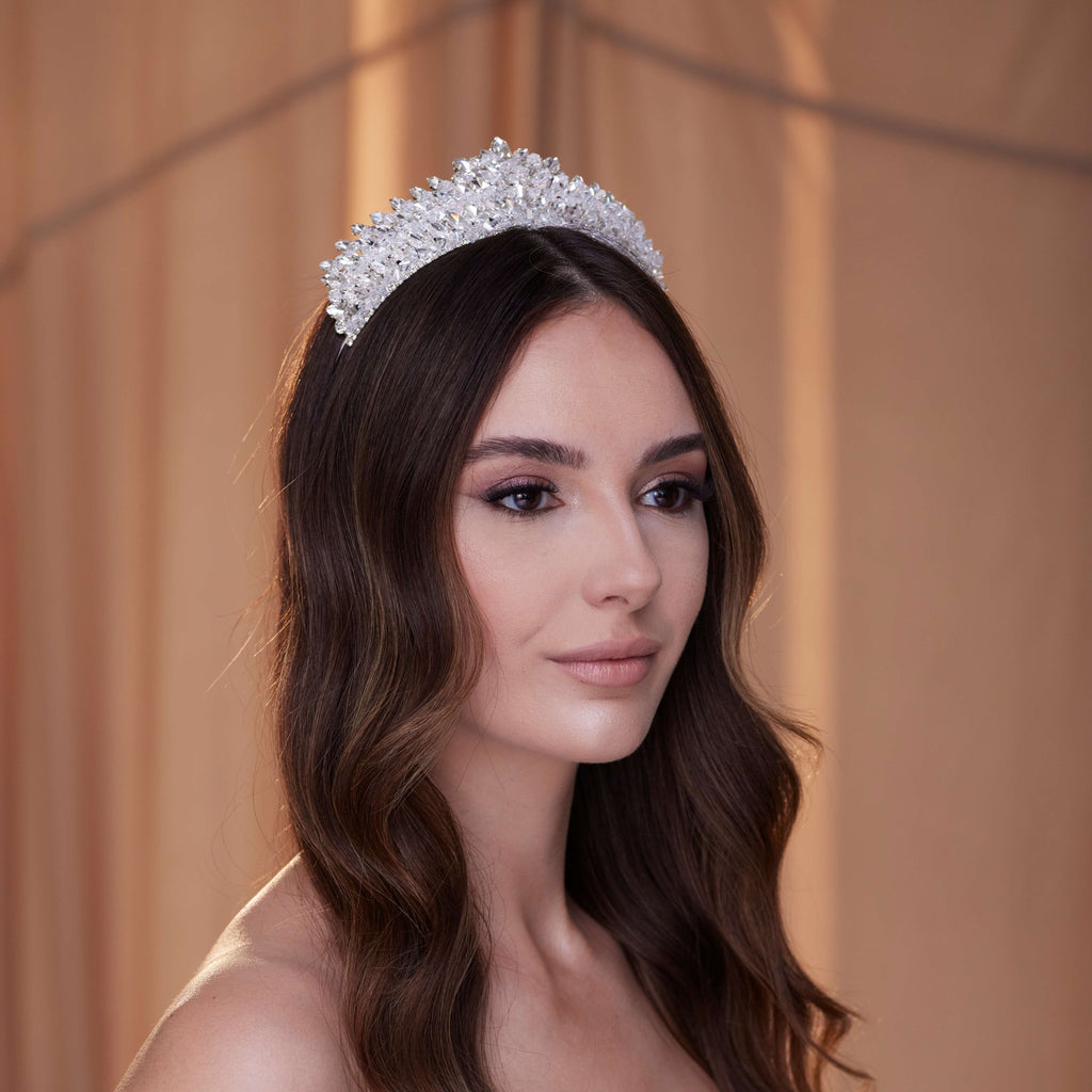 Crystal Rhinestone Wedding Tiara – Bridal Port, view 8
