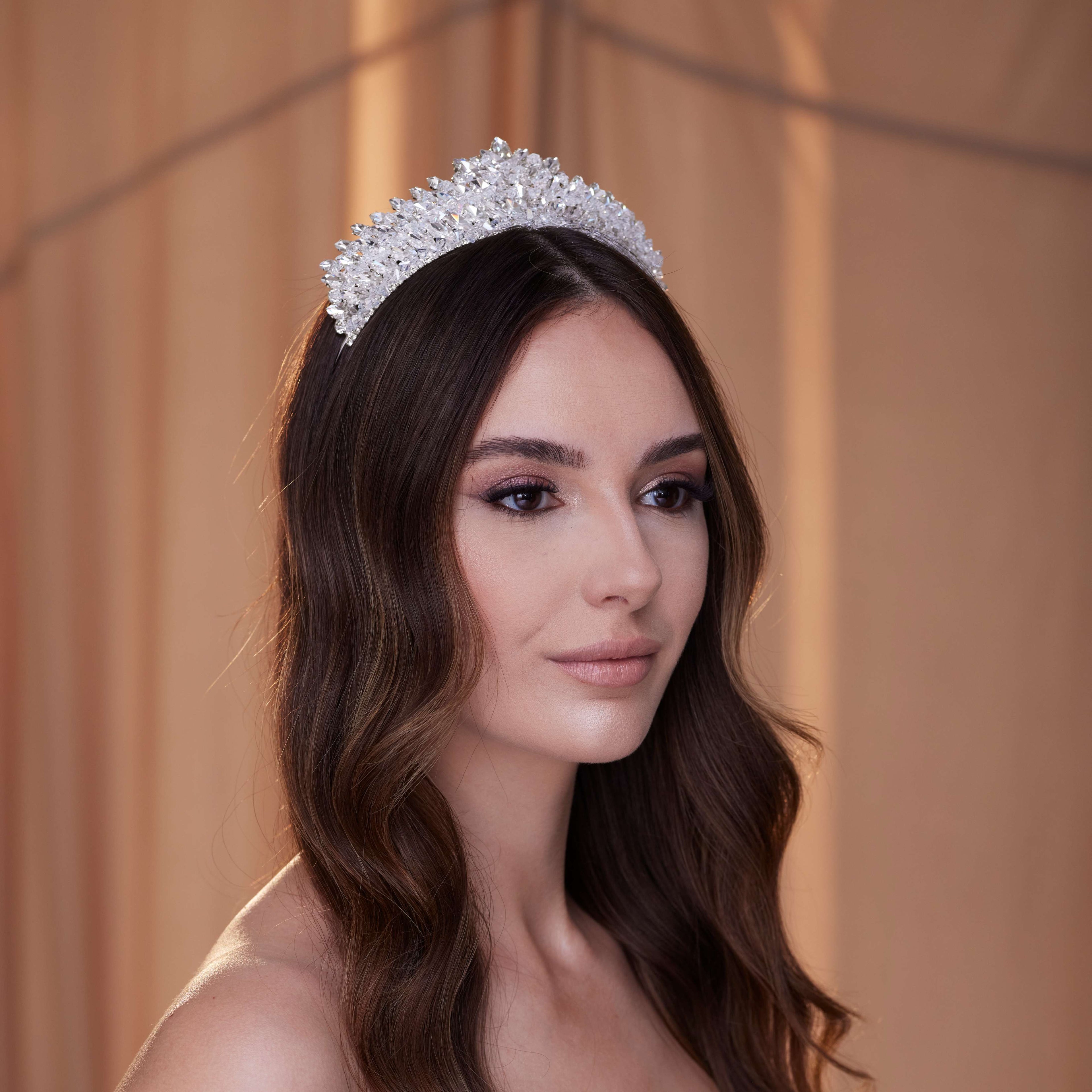 Crystal Rhinestone Wedding Tiara – Bridal Port, view 8