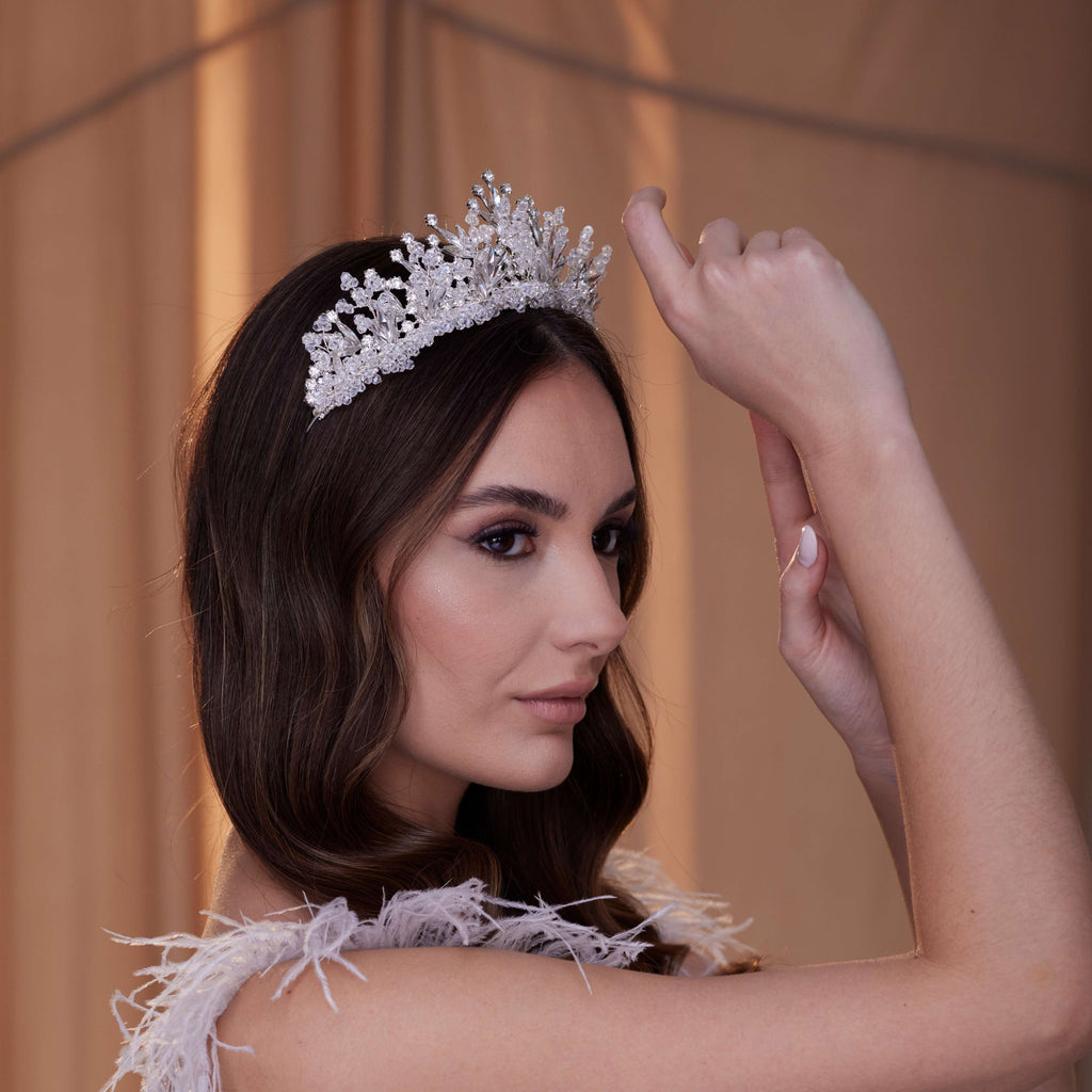 Crystal Rhinestone Bridal Tiara – Bridal Port, view 4