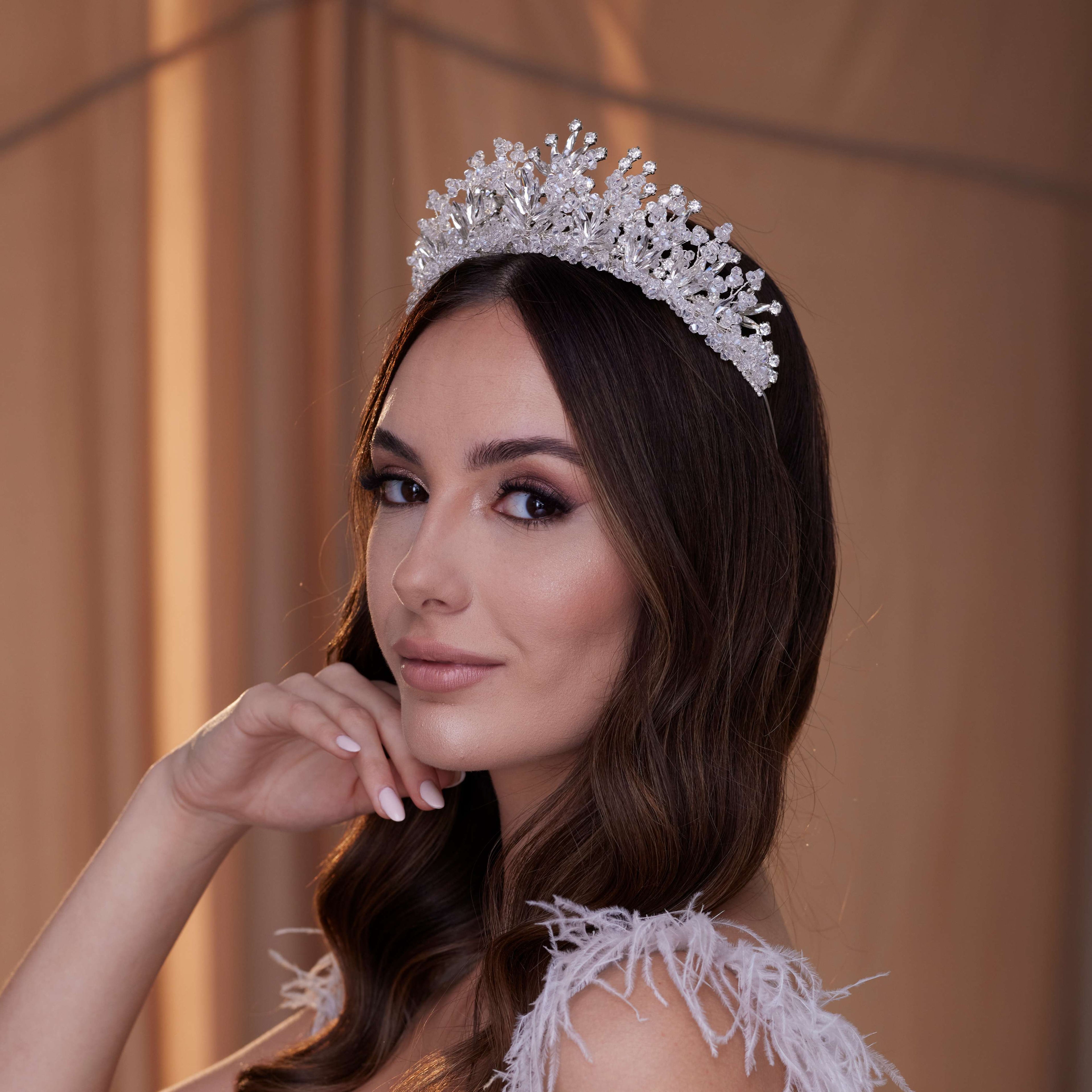 Crystal Rhinestone Bridal Tiara – Bridal Port, view 7