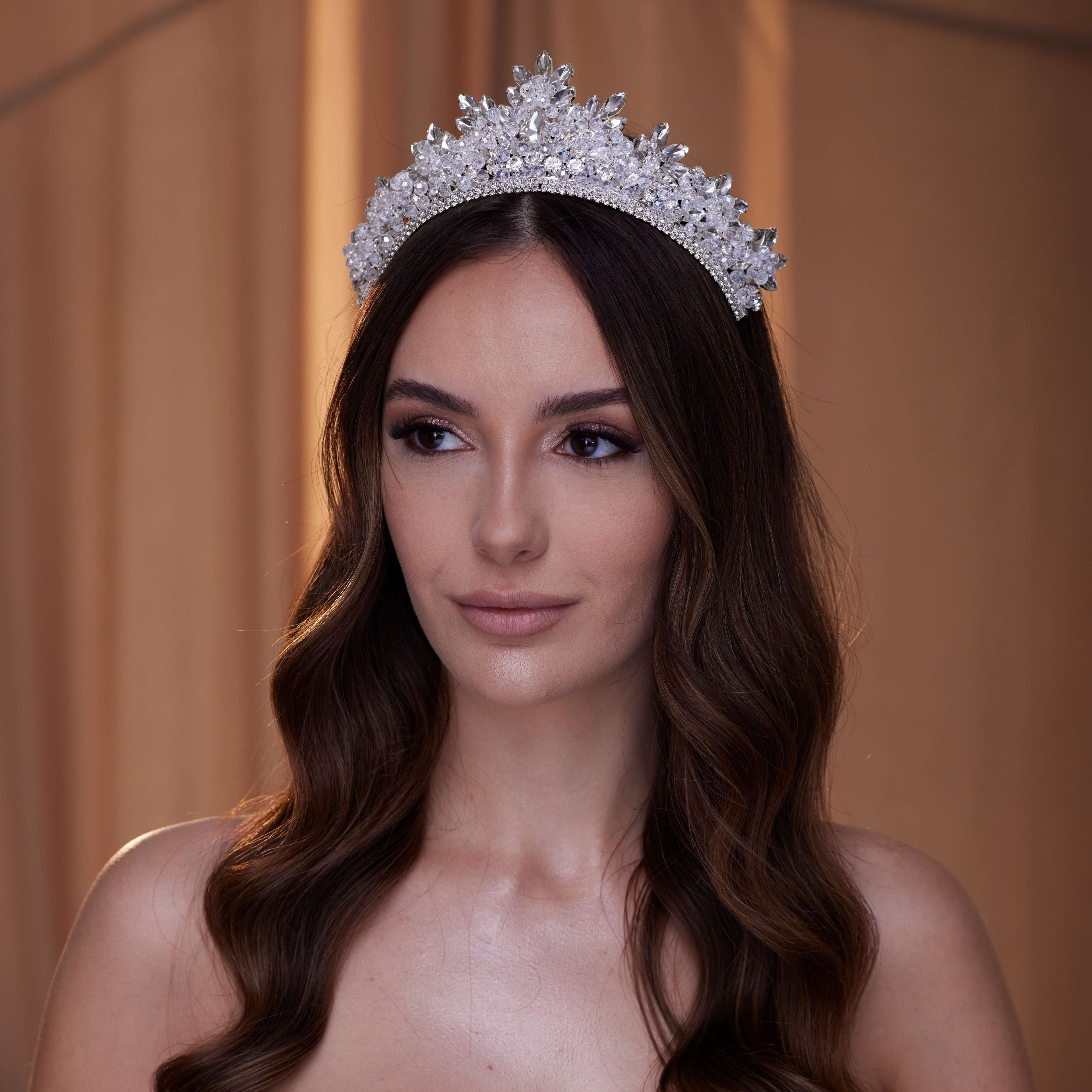 Sparkling Crystal Wedding Tiara – Bridal Port, view 2