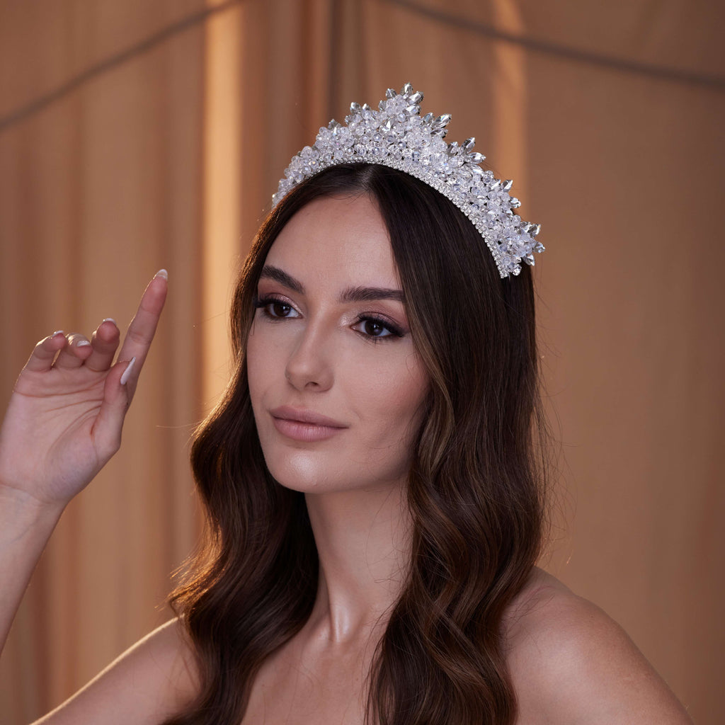 Sparkling Crystal Wedding Tiara – Bridal Port, view 4