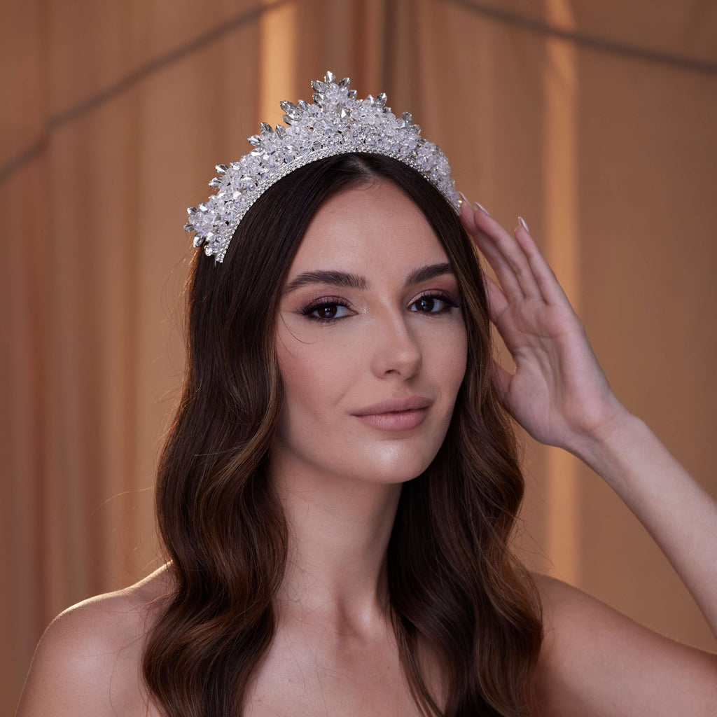 Sparkling Crystal Wedding Tiara – Bridal Port, view 7