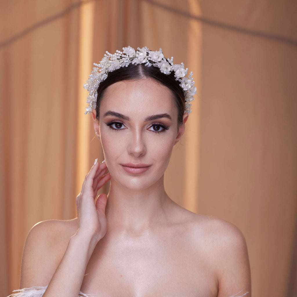 Elegant Bridal Hairband with Pearl – Bridal Port