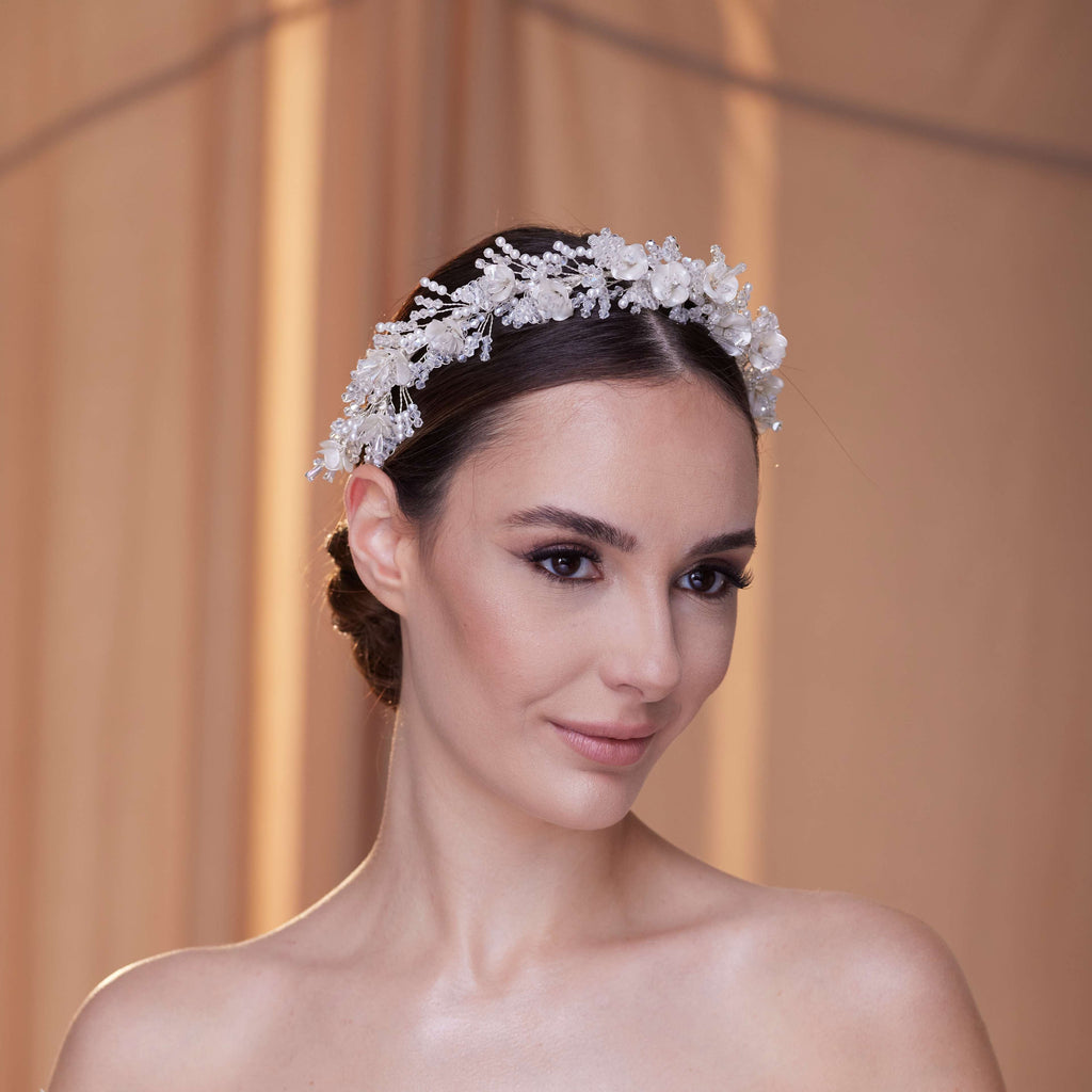 Elegant Bridal Hairband with Pearl – Bridal Port, view 4