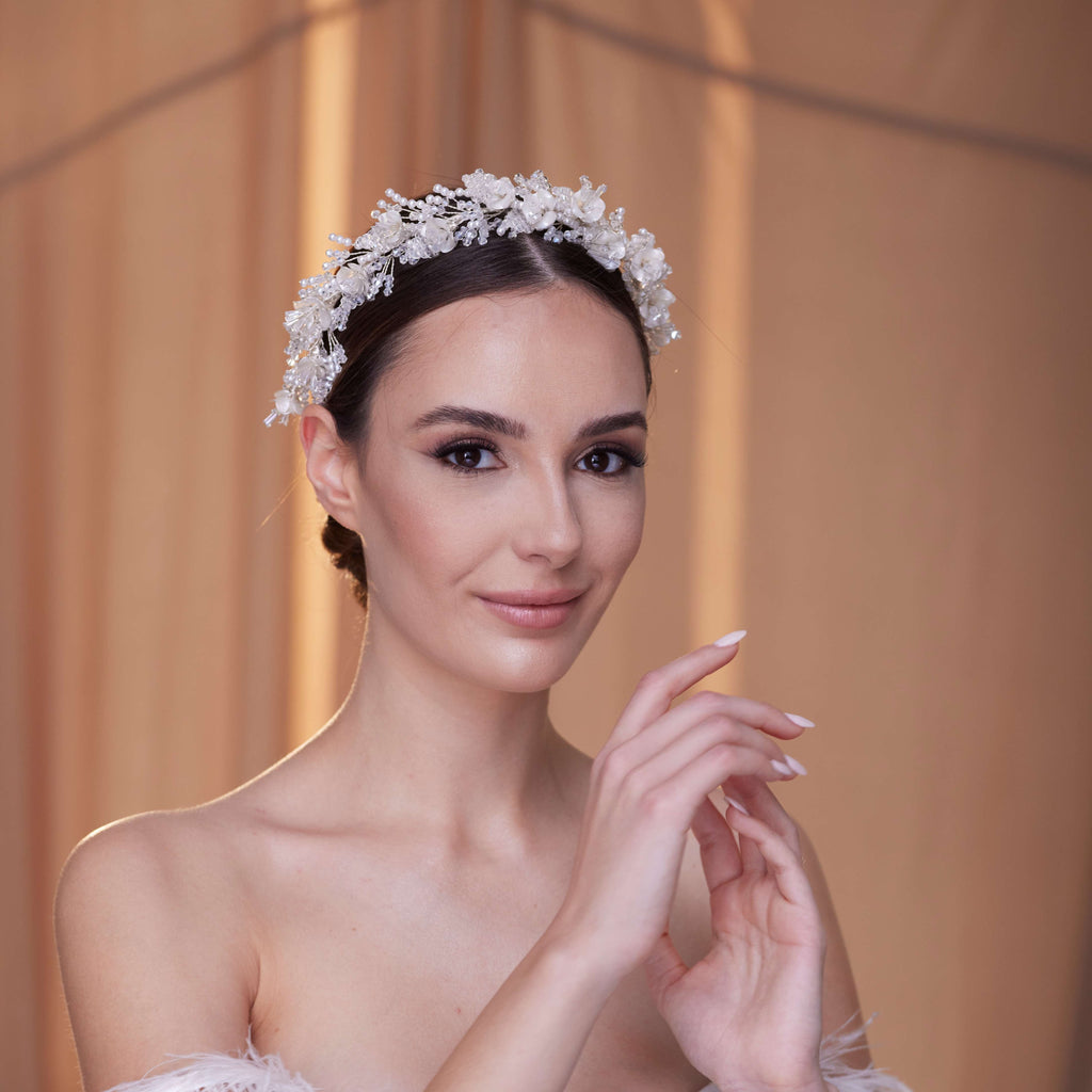 Elegant Bridal Hairband with Pearl – Bridal Port, view 5