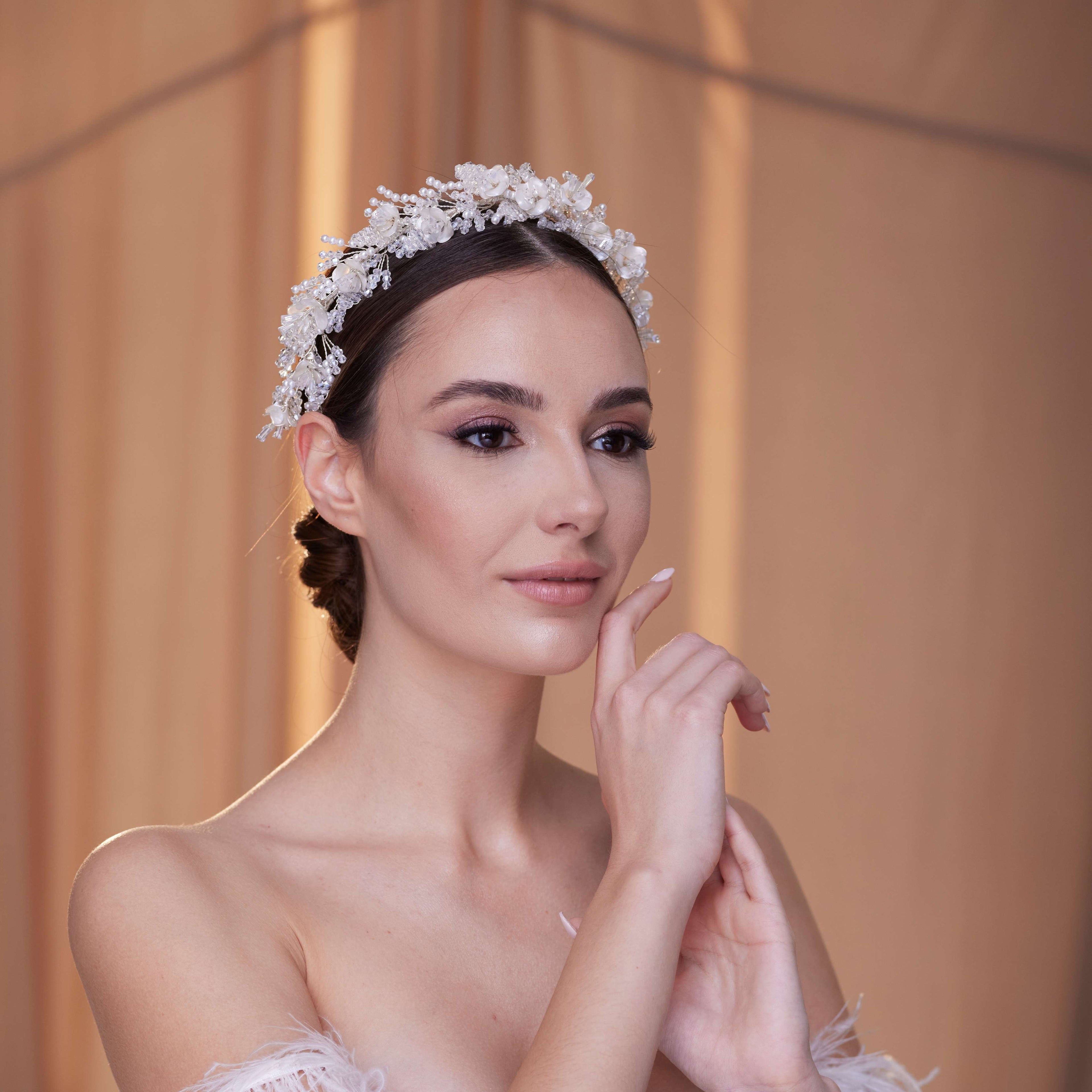 Elegant Bridal Hairband with Pearl – Bridal Port, view 6
