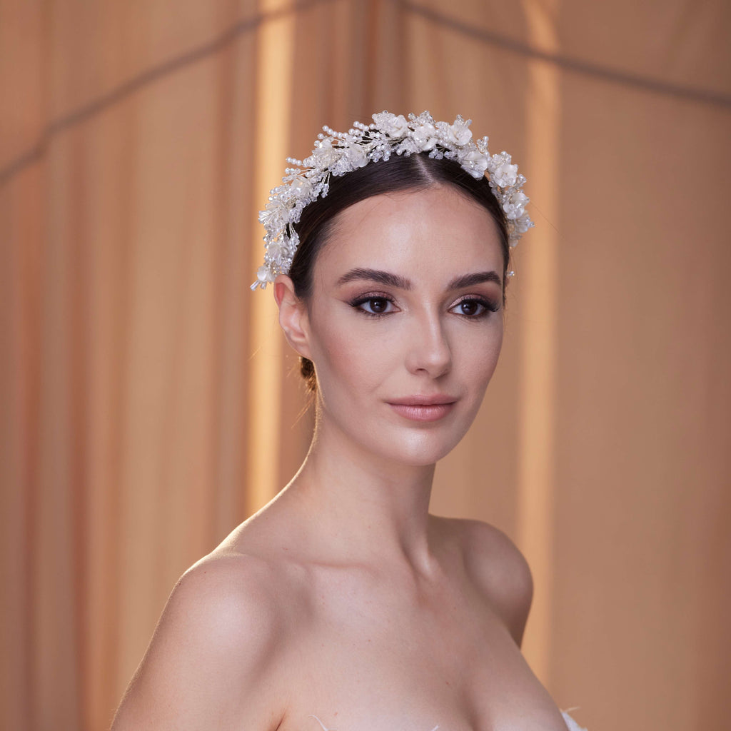 Elegant Bridal Hairband with Pearl – Bridal Port, view 7